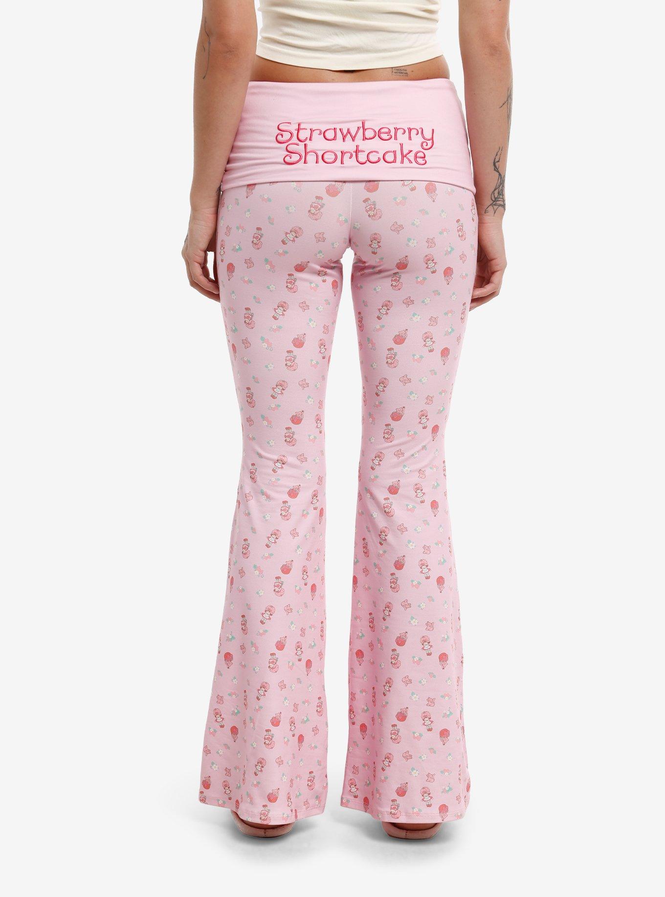 Strawberry Shortcake Pink Strawberry Flare Leggings, , hi-res