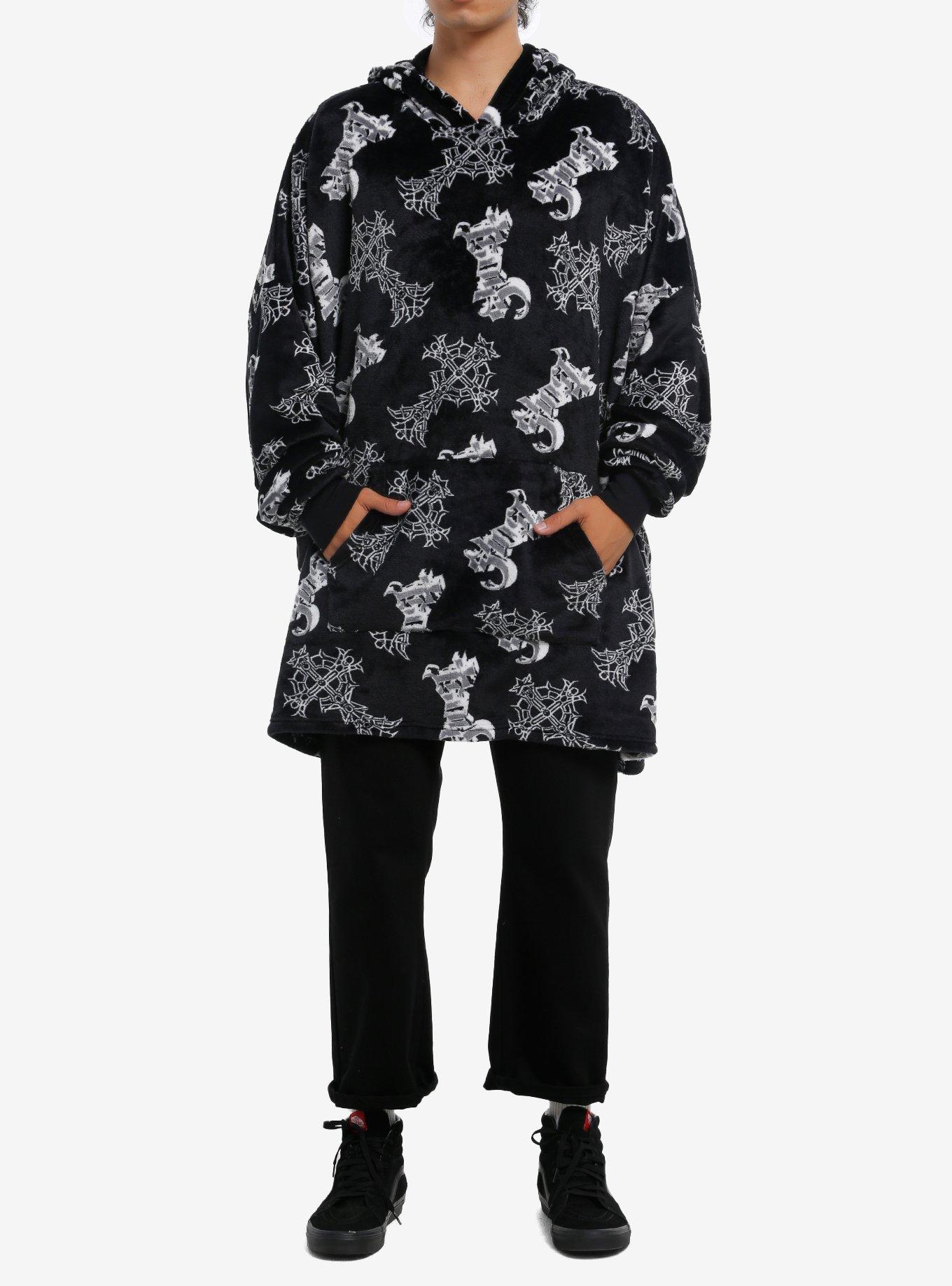 Ghost Grucifix Plush Oversized Hoodie, , hi-res