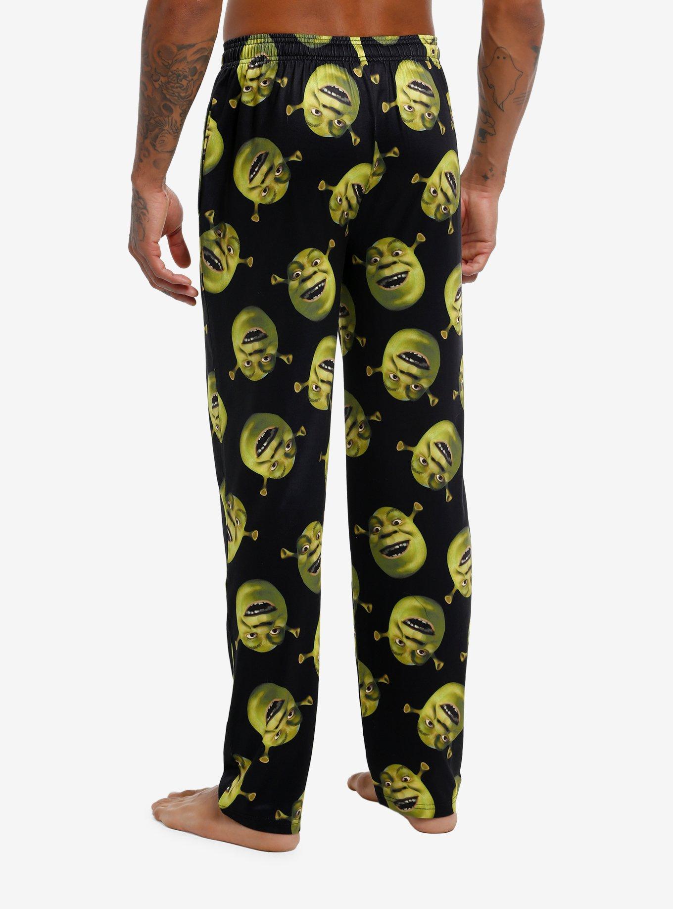 Shrek Faces Allover Print Pajama Pants, , hi-res