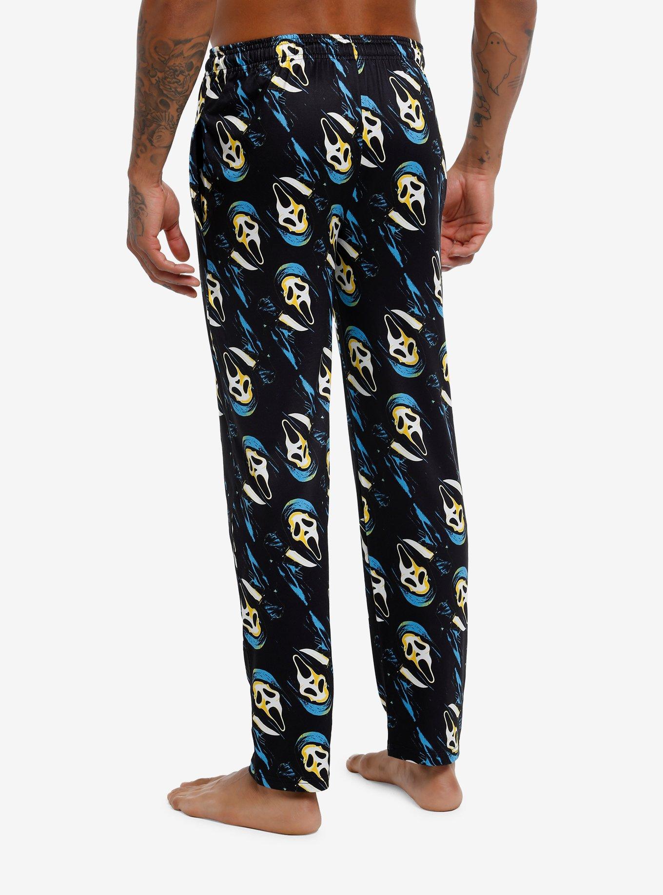 Ghost Face Portrait Allover Print Pajama Pants, , hi-res