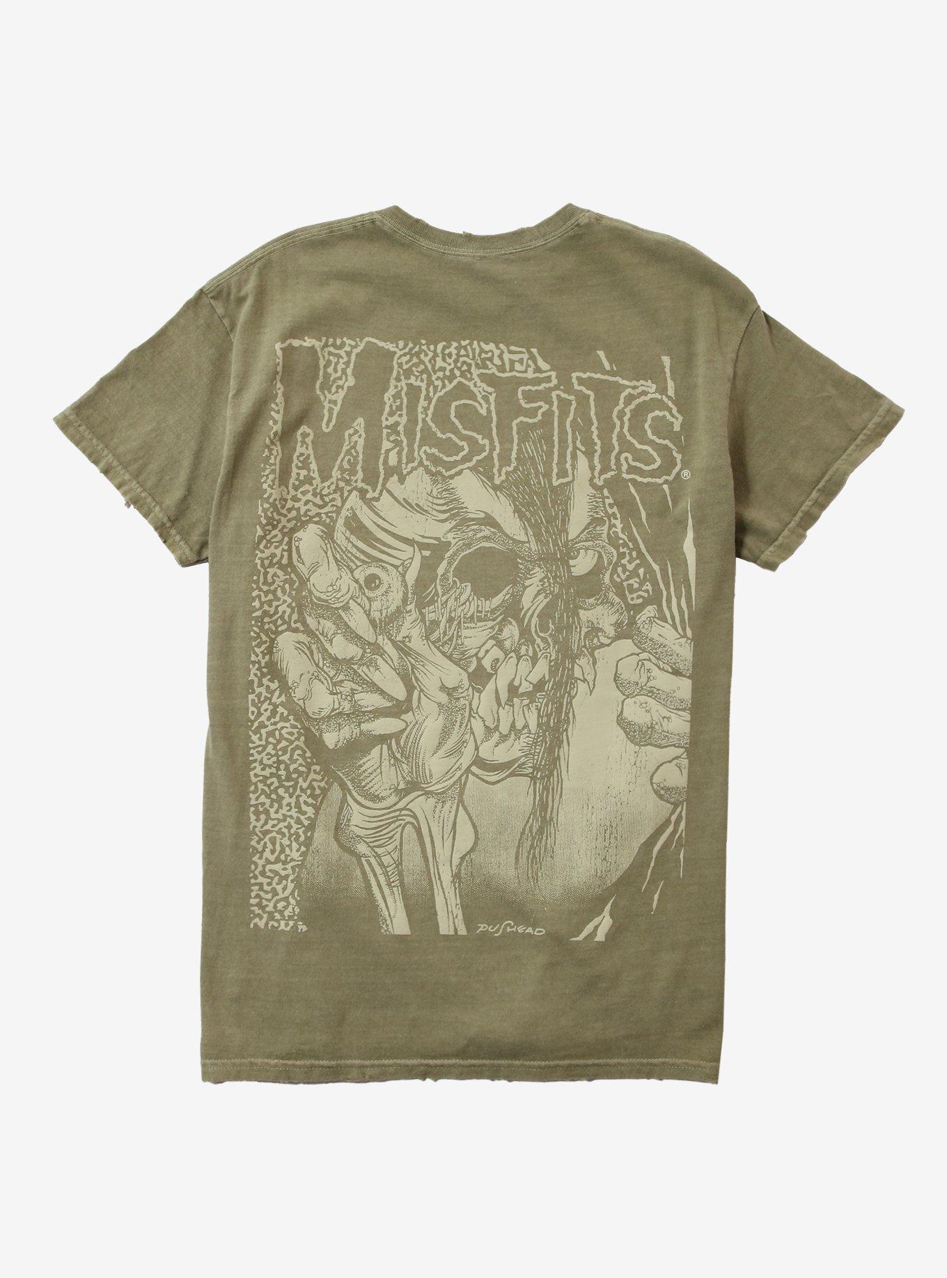 Misfits Devil Lock Skull Destructed T-Shirt, , hi-res