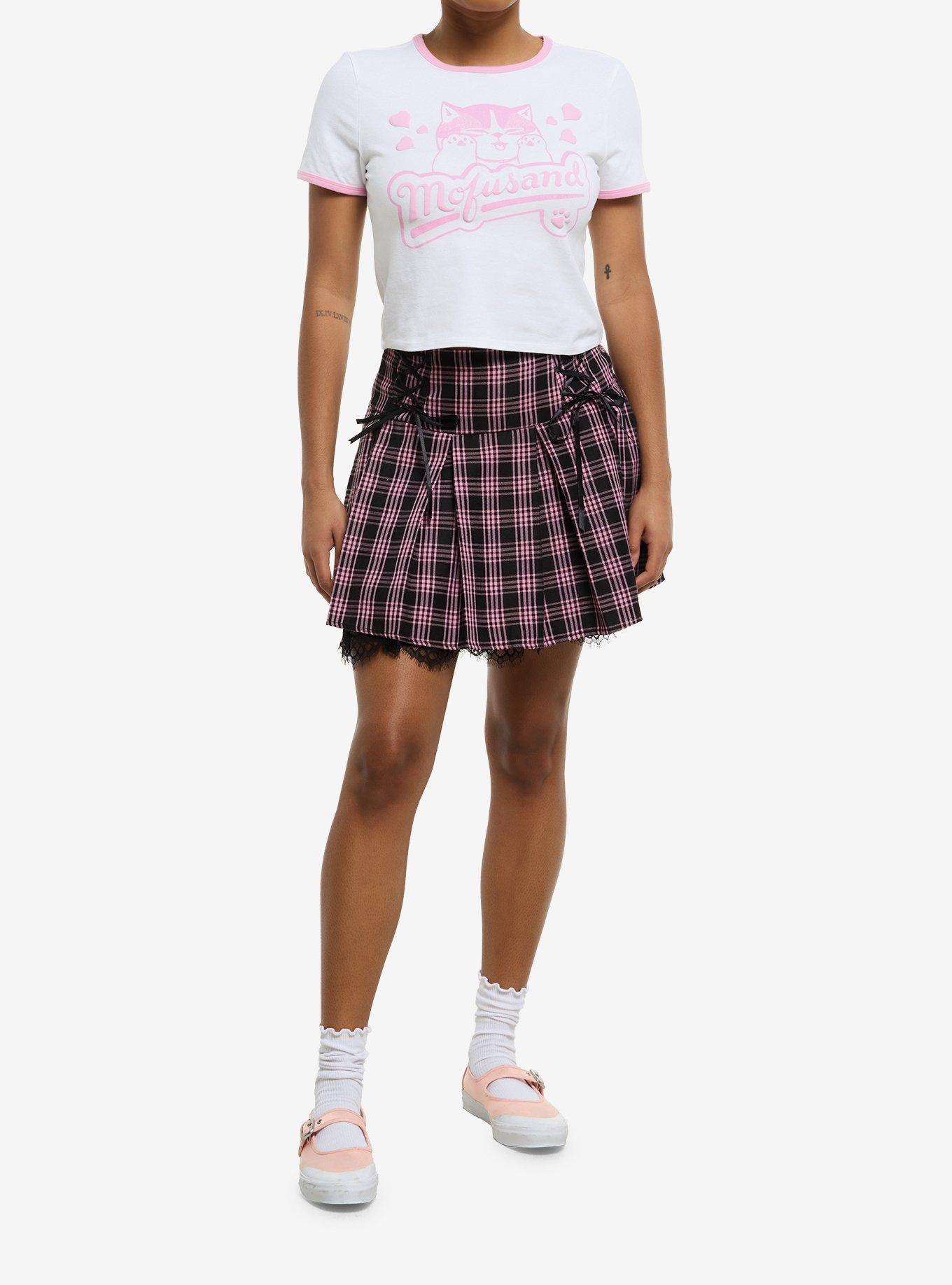Mofusand Puff Print Girls Ringer Baby T-Shirt, , hi-res