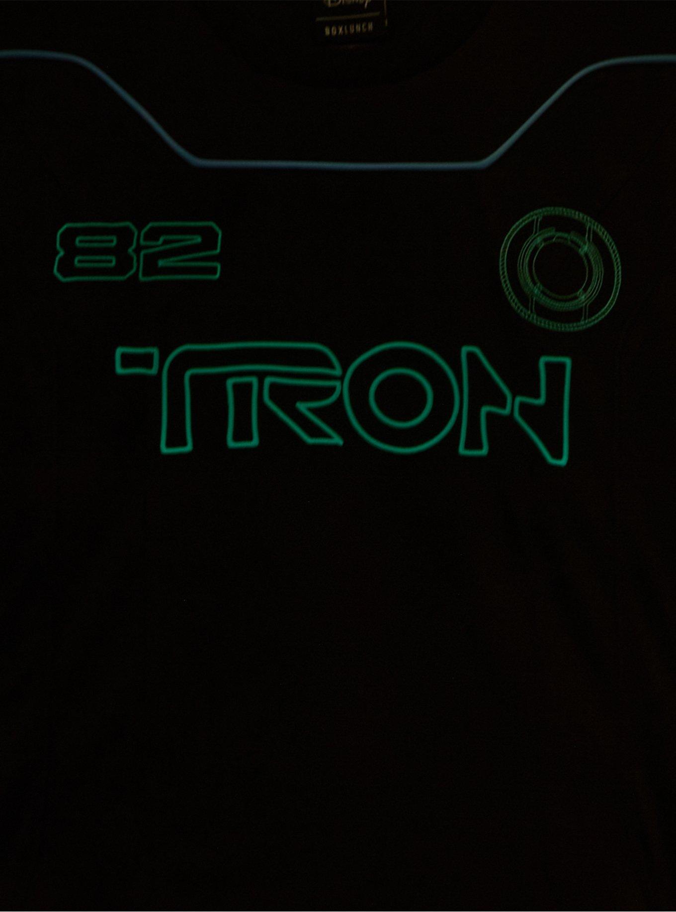 Tron Logo Glow-in-the-Dark Athletic Tee - BoxLunch Exclusive, BLACK, alternate
