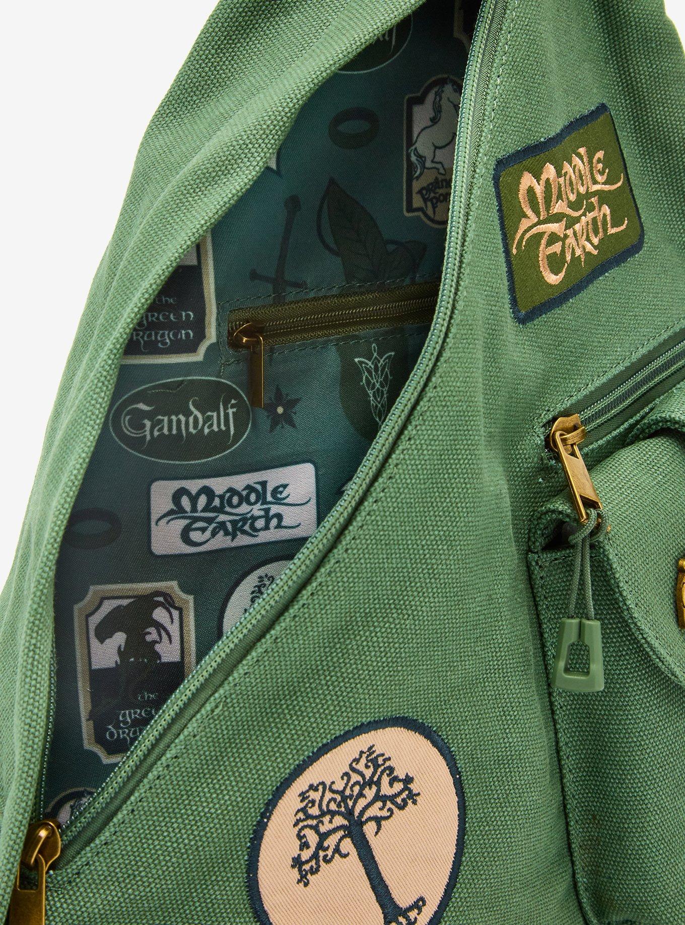 The Lord of the Rings Patches Canvas Sling Crossbody Bag - BoxLunch Exclusive, , alternate