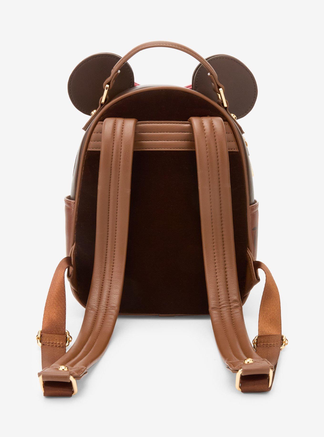 Disney Minnie Mouse Velvet Floral Interchangeable Ears Mini Backpack - BoxLunch Exclusive, , alternate