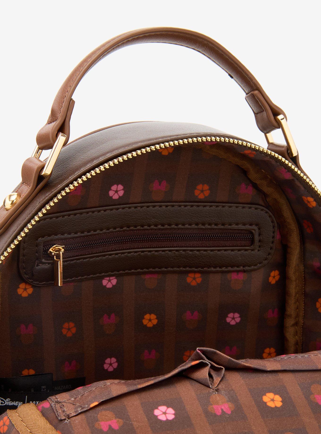 Disney Minnie Mouse Velvet Floral Interchangeable Ears Mini Backpack - BoxLunch Exclusive
