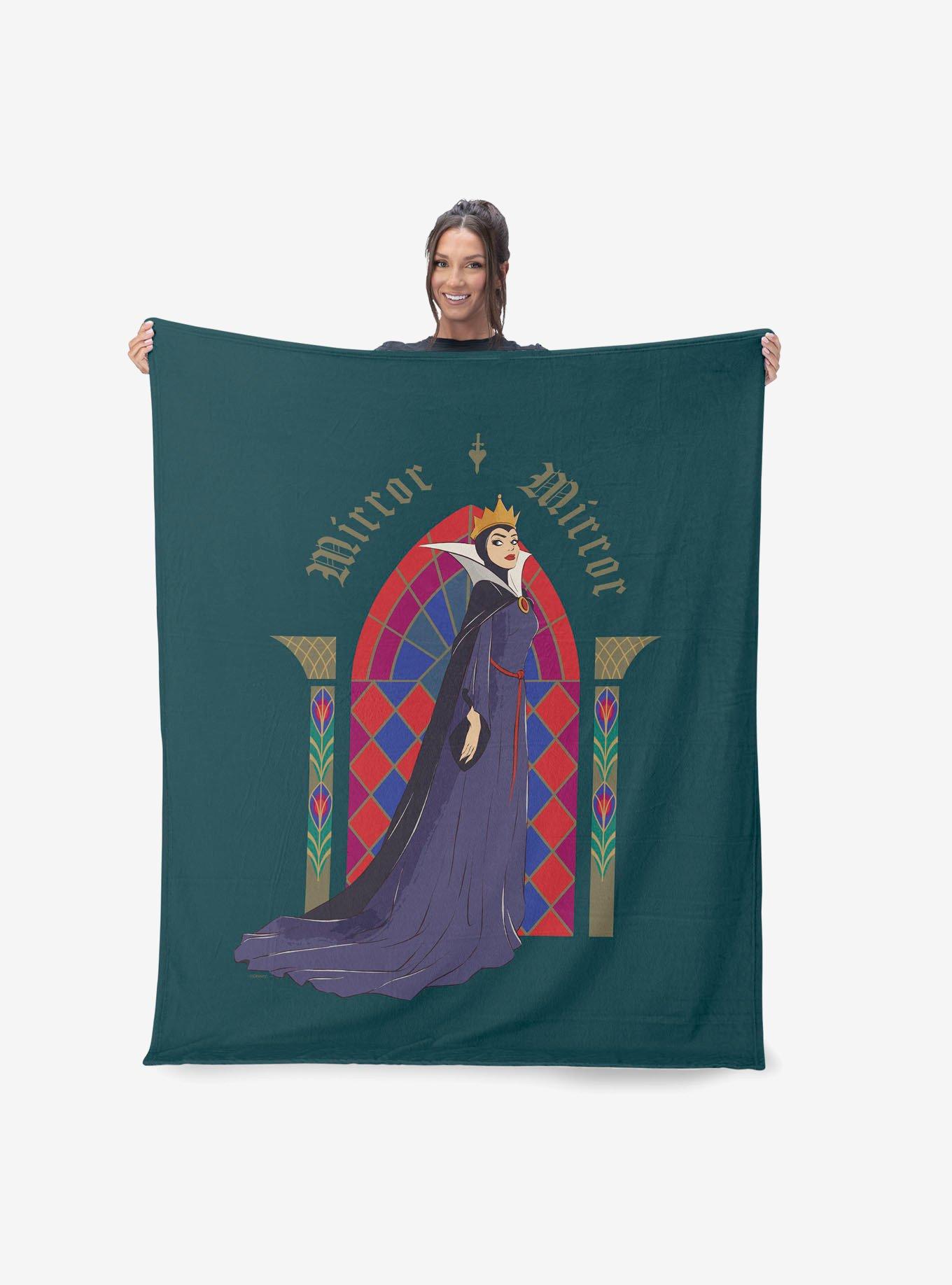Disney Snow White Stained Glass Mirror Silk Touch Sherpa Throw Blanket, , hi-res