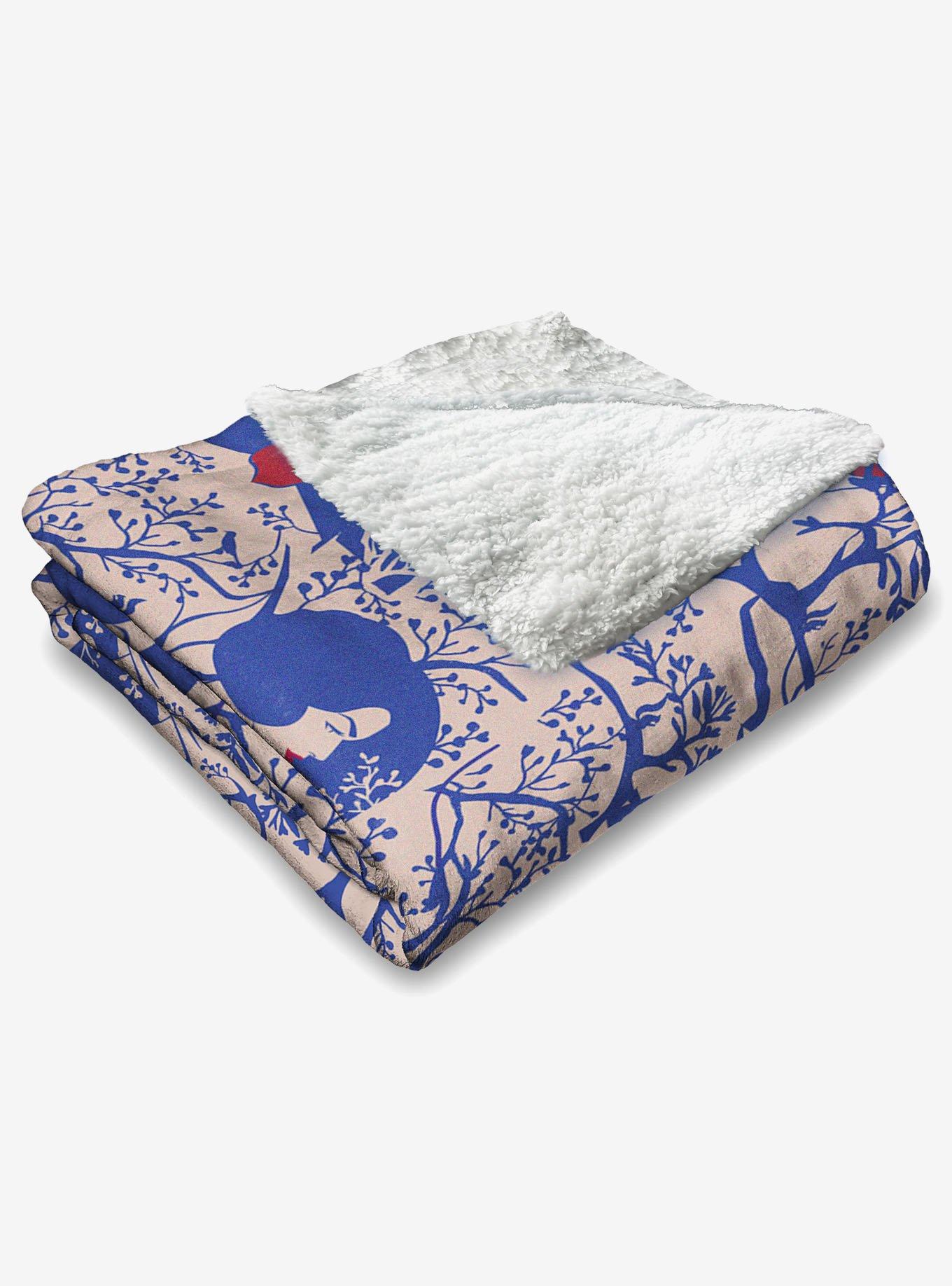 Disney Snow White Forest of Apples Silk Touch Sherpa Throw Blanket, , alternate