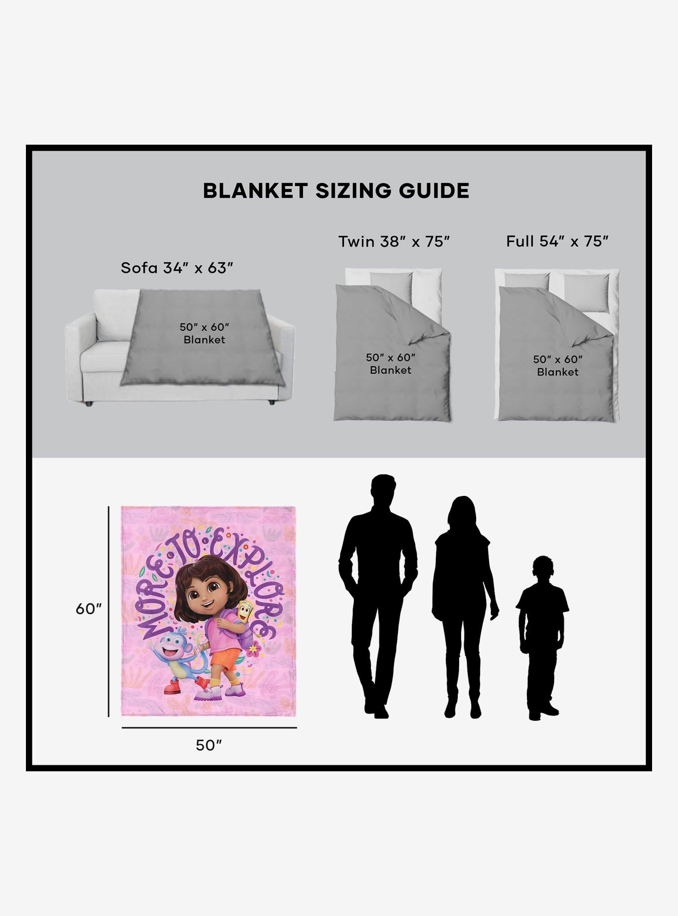 Dora The Explorer More to Explore Silk Touch Sherpa Throw Blanket, , alternate