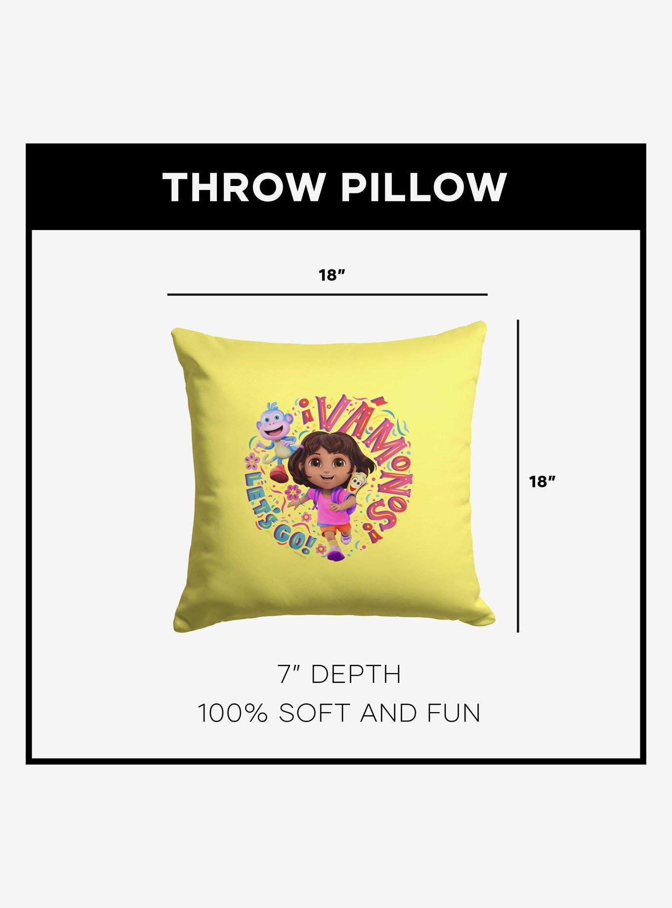 Dora The Explorer Vamos Let's Go Throw Pillow, , alternate