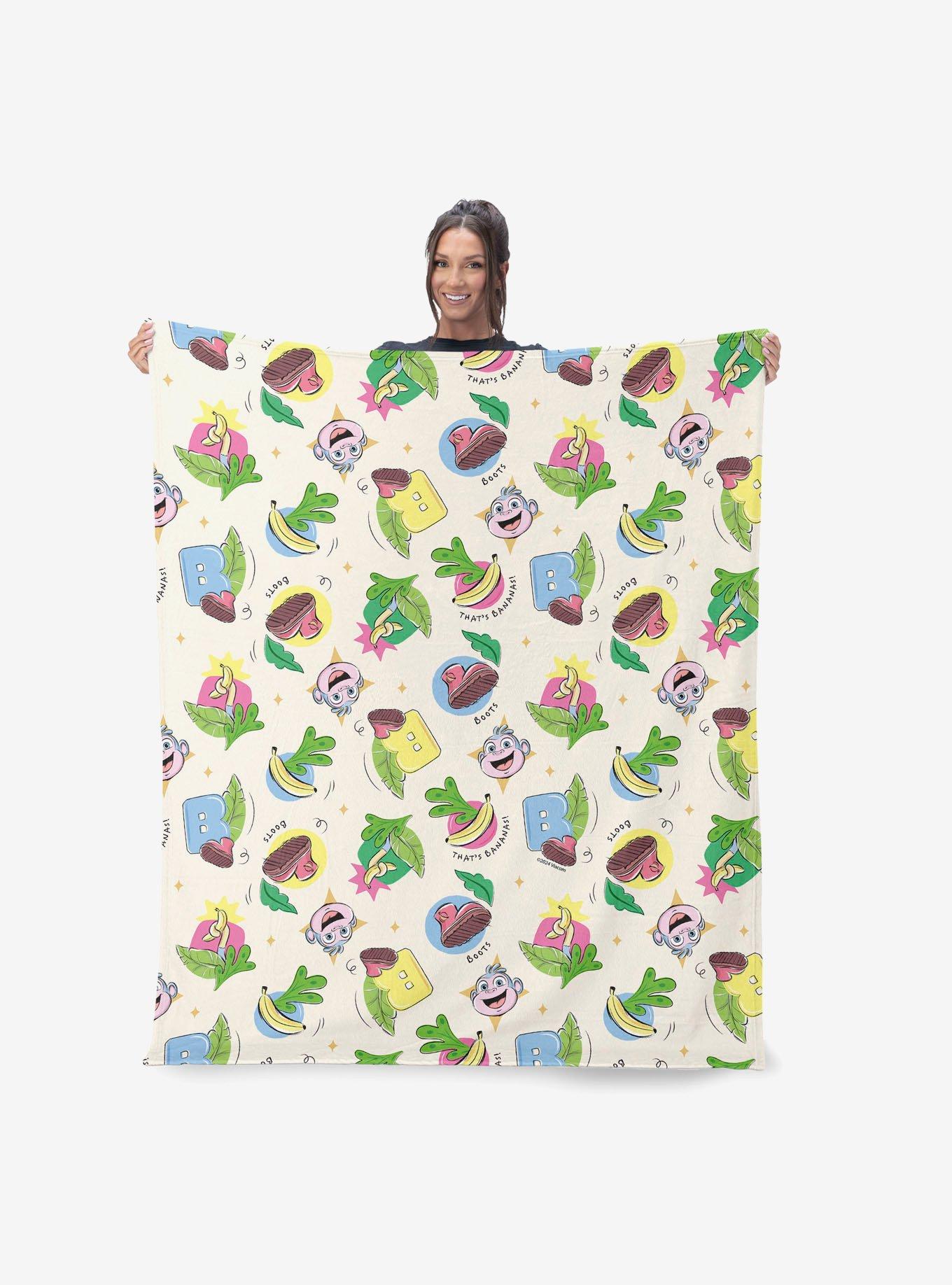 Dora The Explorer Boots Pattern 40x50" Silk Touch Throw Blanket, , alternate