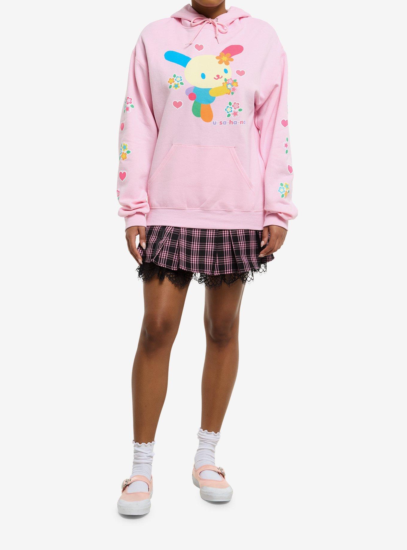 U*SA*HA*NA Pink Flower Girls Hoodie, , hi-res