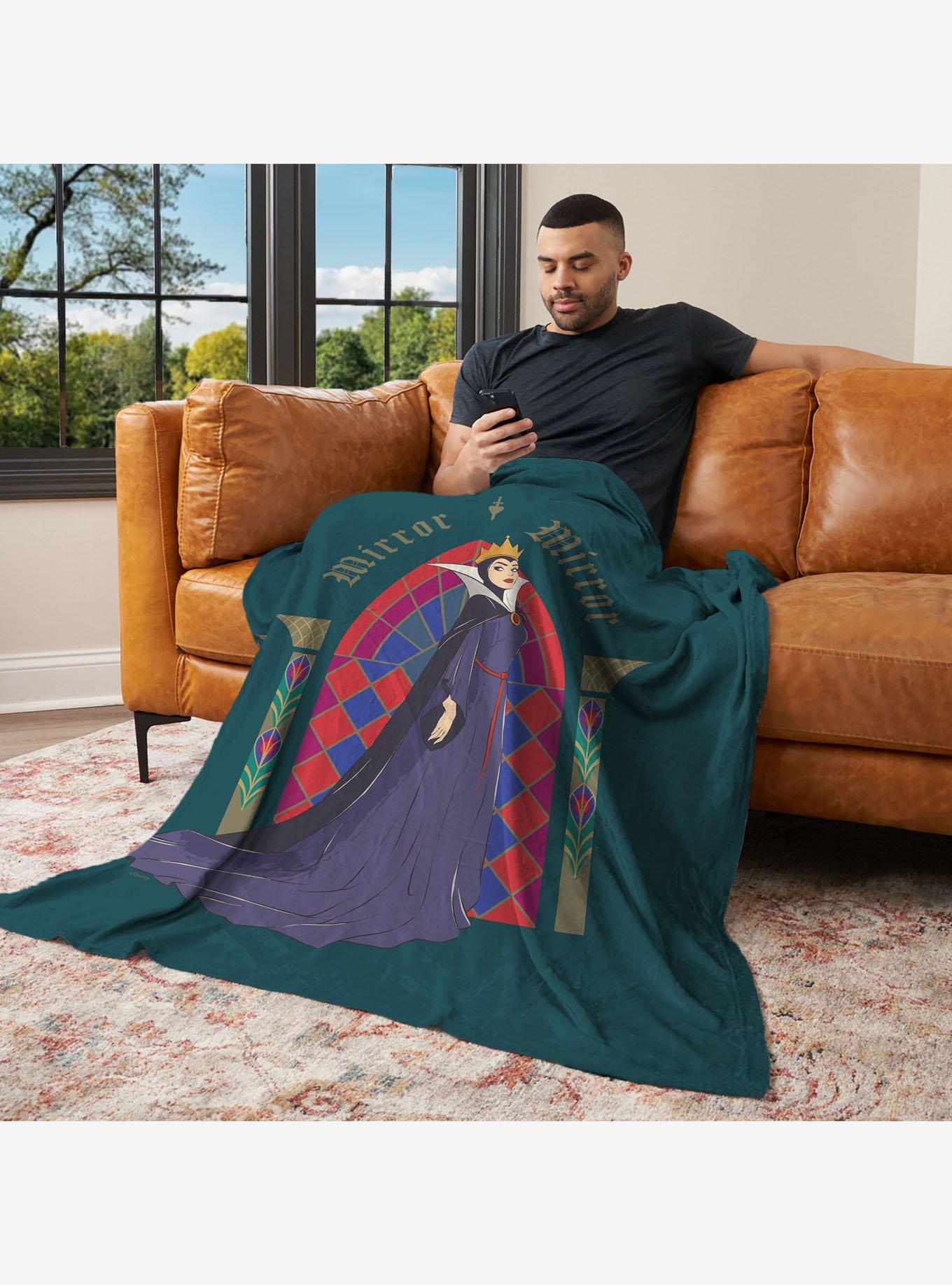 Disney Snow White Stained Glass Mirror 50x60" Silk Touch Throw Blanket, , alternate