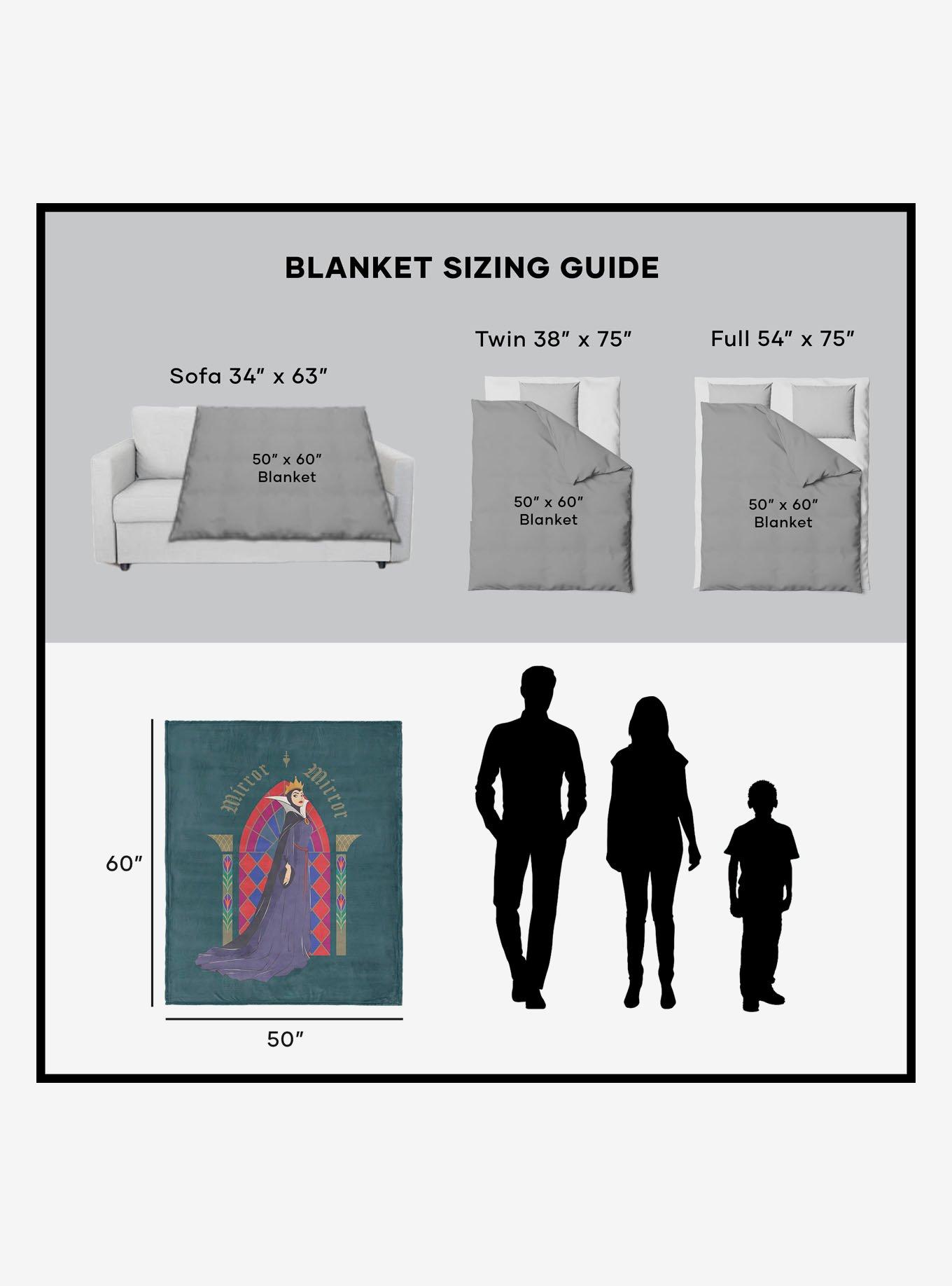 Disney Snow White Stained Glass Mirror 50x60" Silk Touch Throw Blanket, , alternate