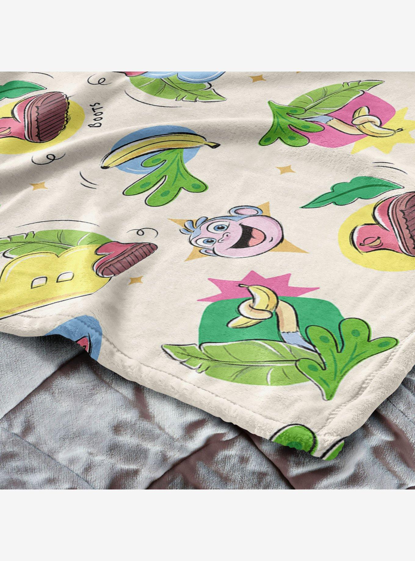 Dora The Explorer Boots Pattern 50x60" Silk Touch Throw Blanket, , alternate