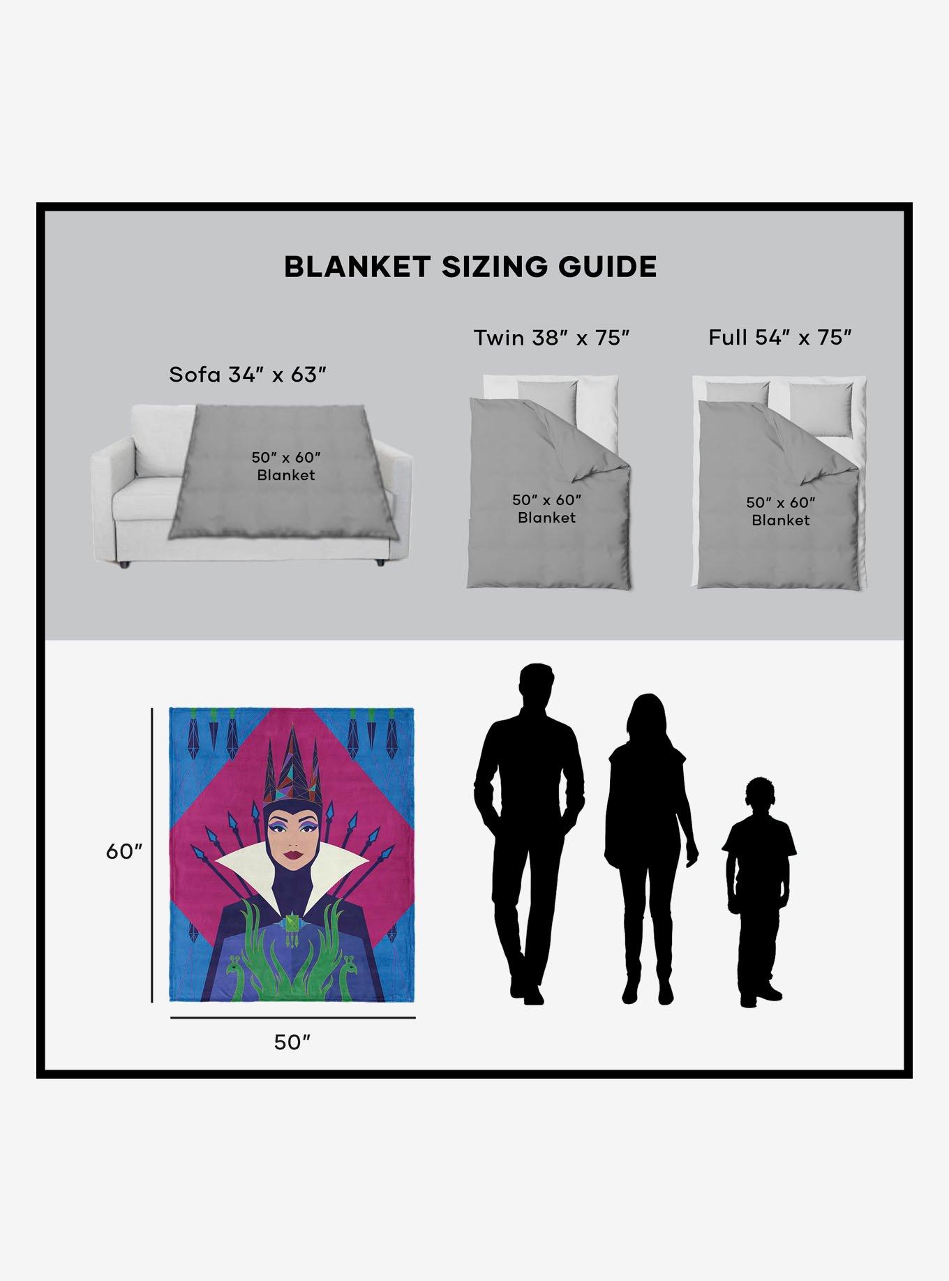 Disney Snow White Geometric Evil Queen Silk Touch Sherpa Throw Blanket, , alternate