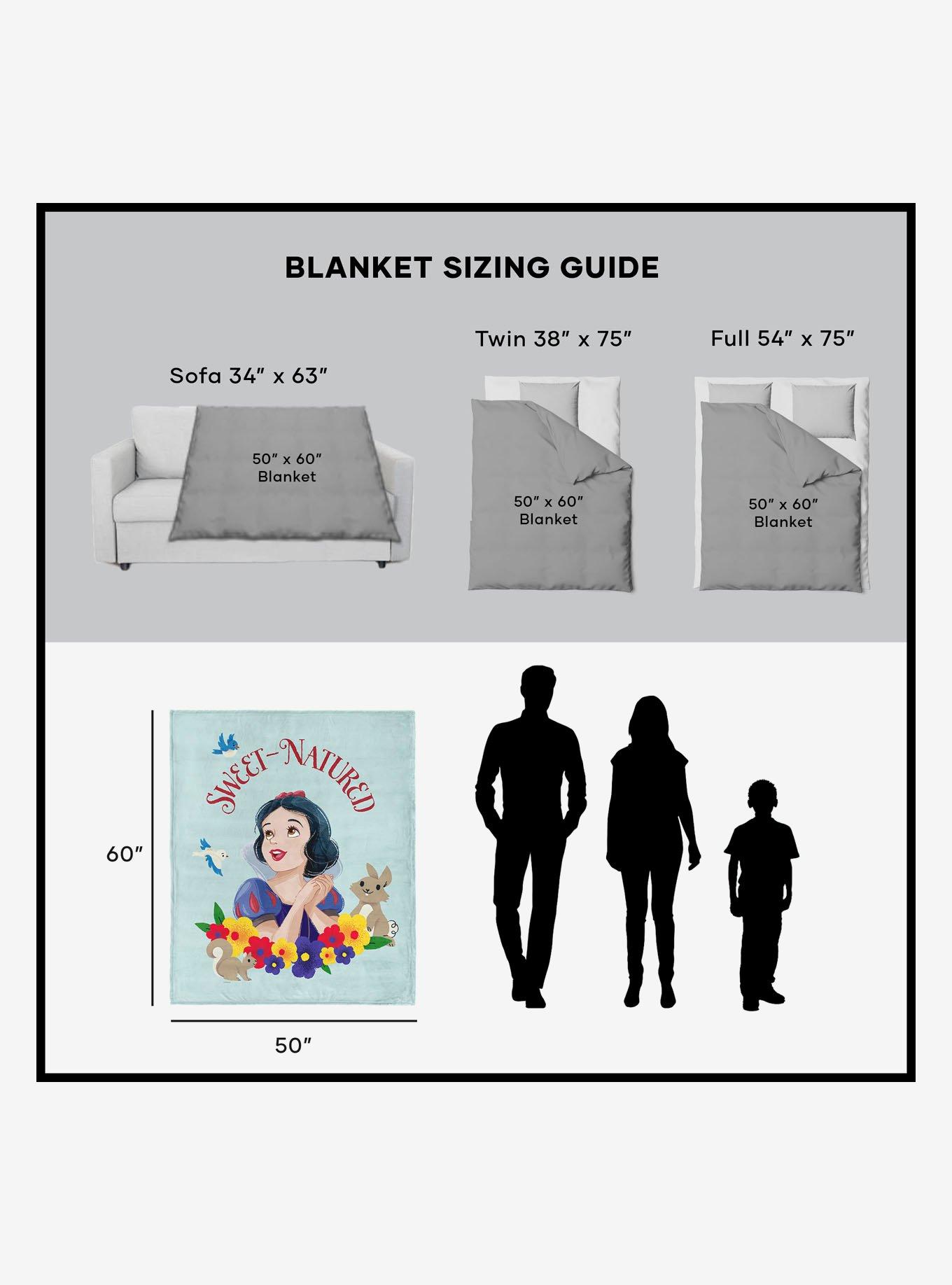 Disney Snow White Sweet Natured Silk Touch Sherpa Throw Blanket, , alternate