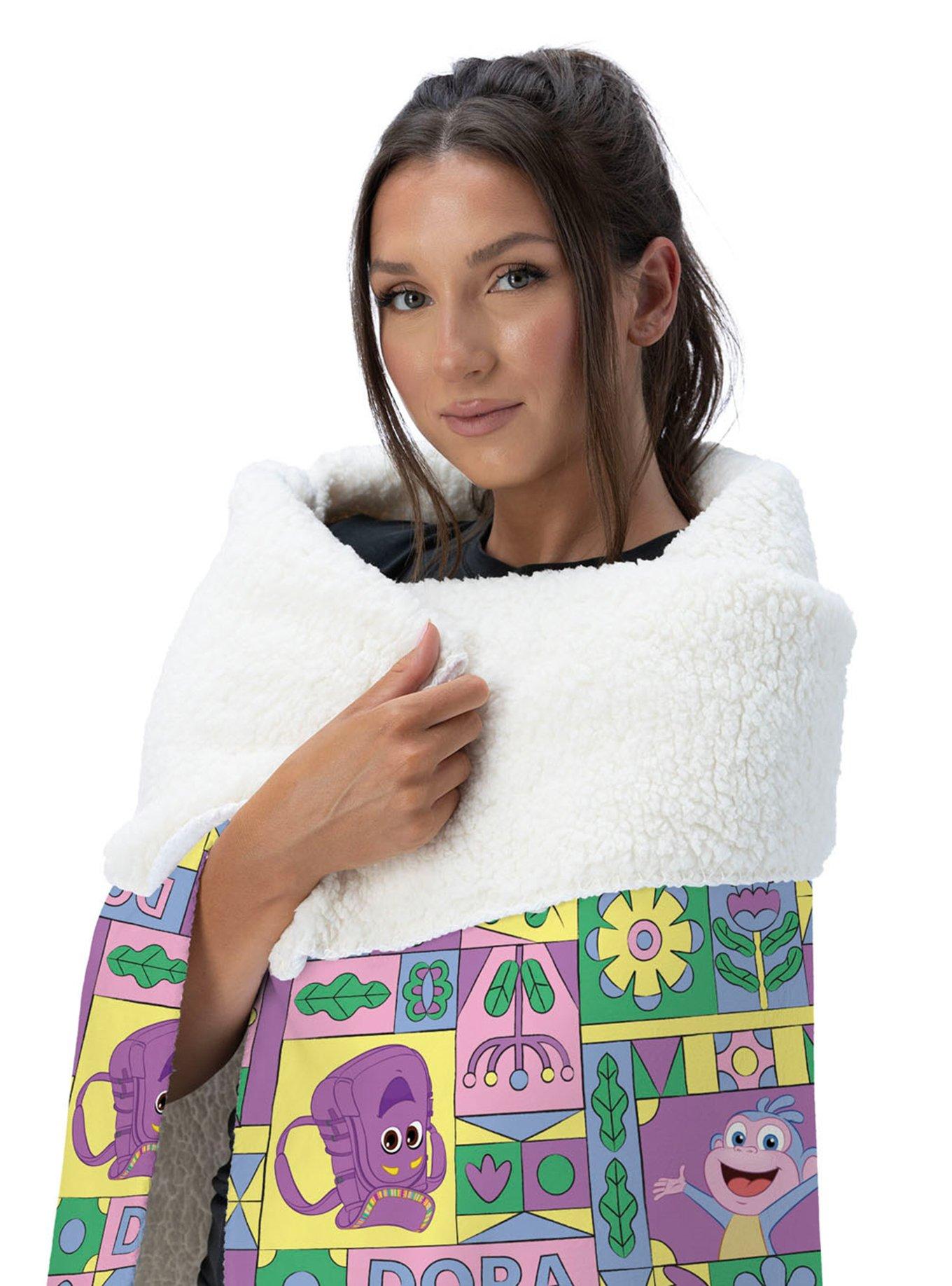 Dora The Explorer Dora and Friends Collage Silk Touch Sherpa Throw Blanket, , alternate