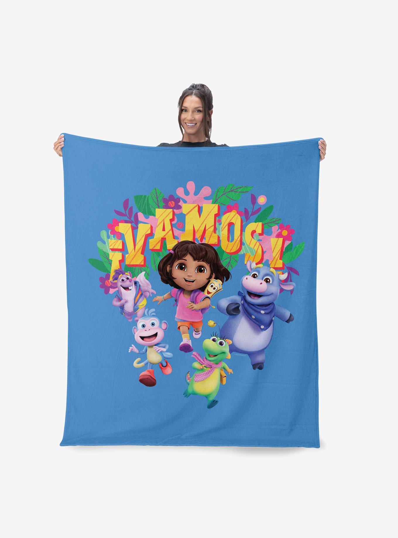 Dora The Explorer Vamos Silk Touch Sherpa Throw Blanket, , hi-res