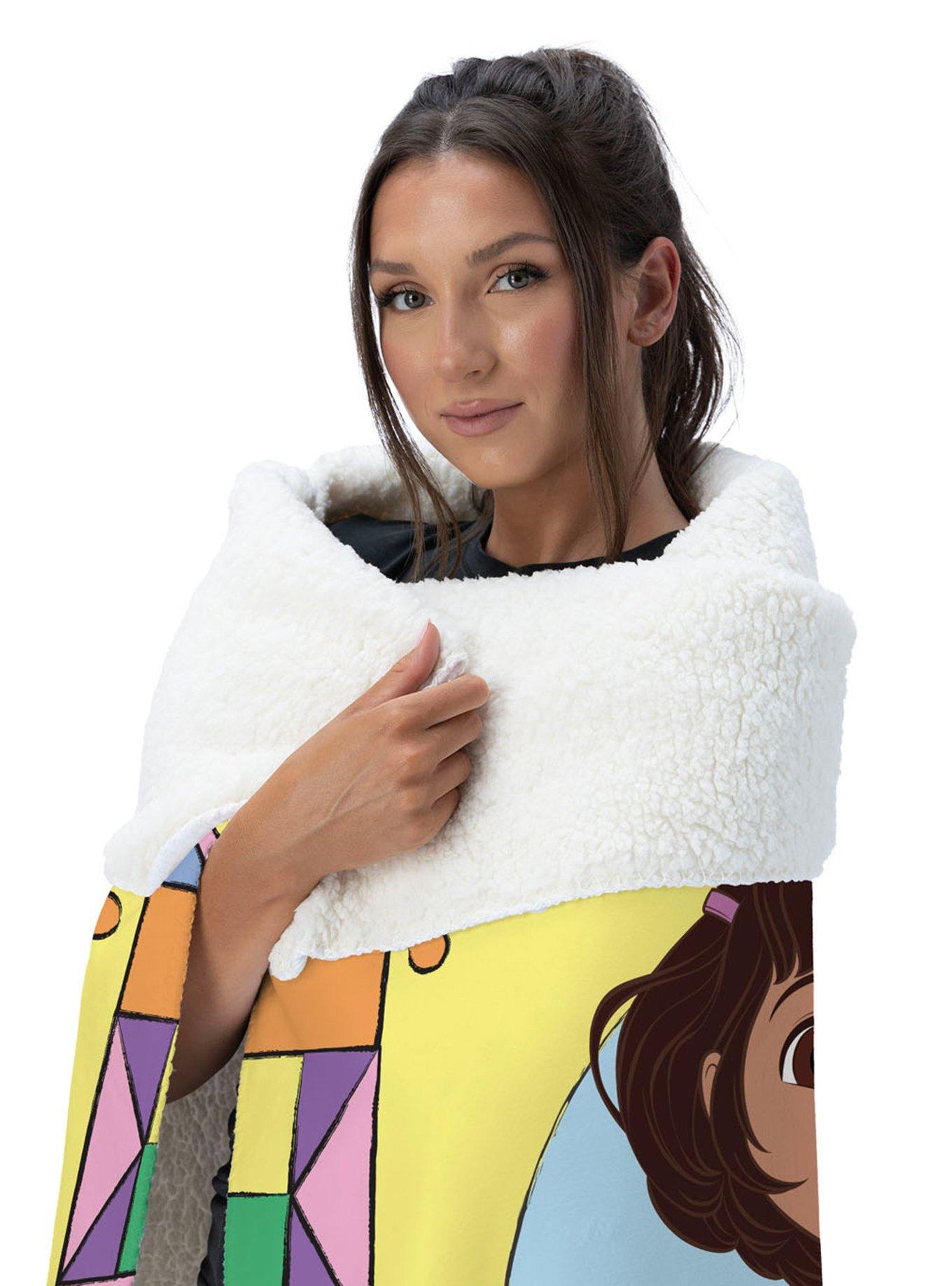 Dora The Explorer Running Dora Silk Touch Sherpa Throw Blanket, , alternate