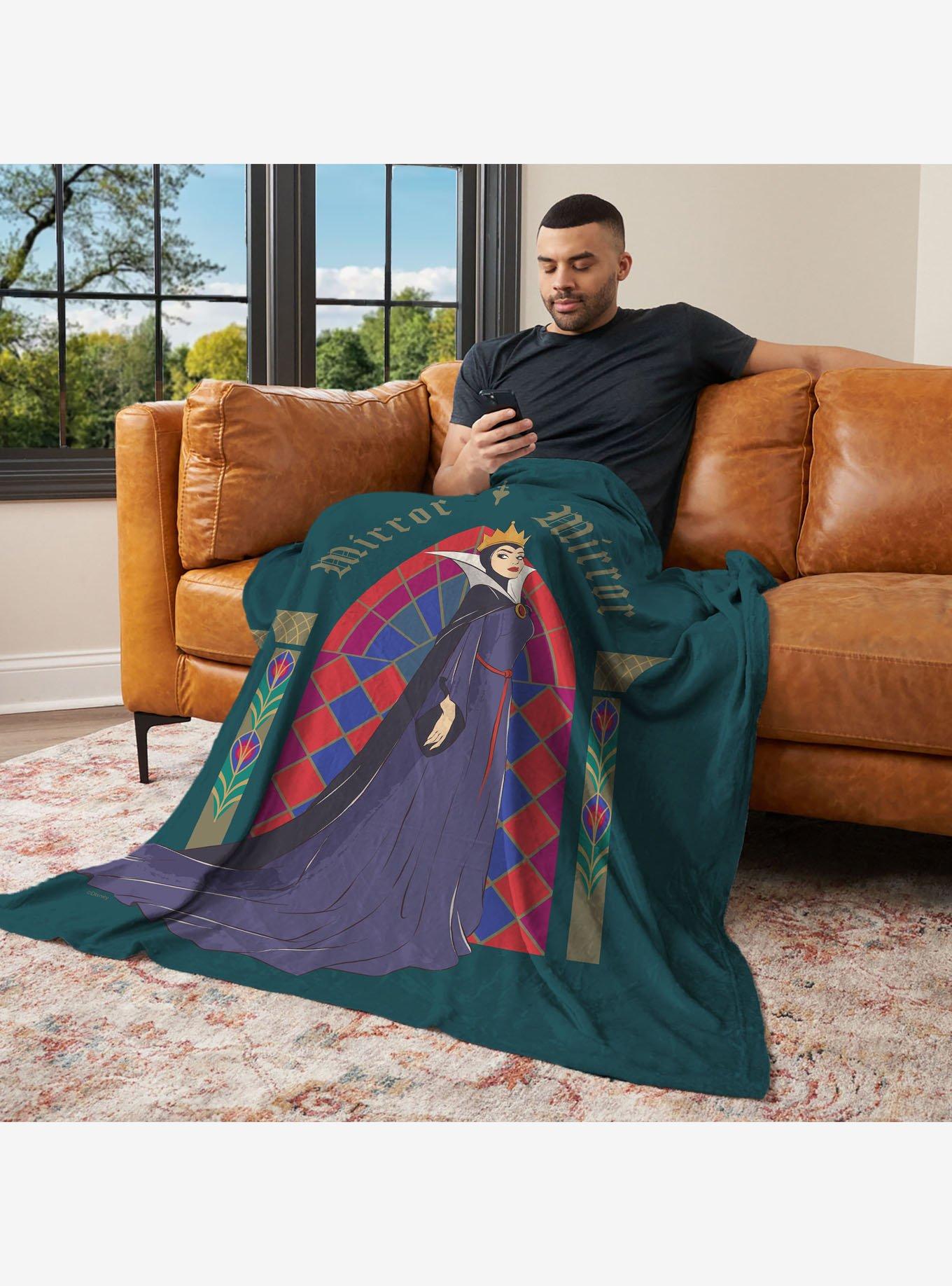 Disney Snow White Stained Glass Mirror 60x80" Silk Touch Throw Blanket, , alternate