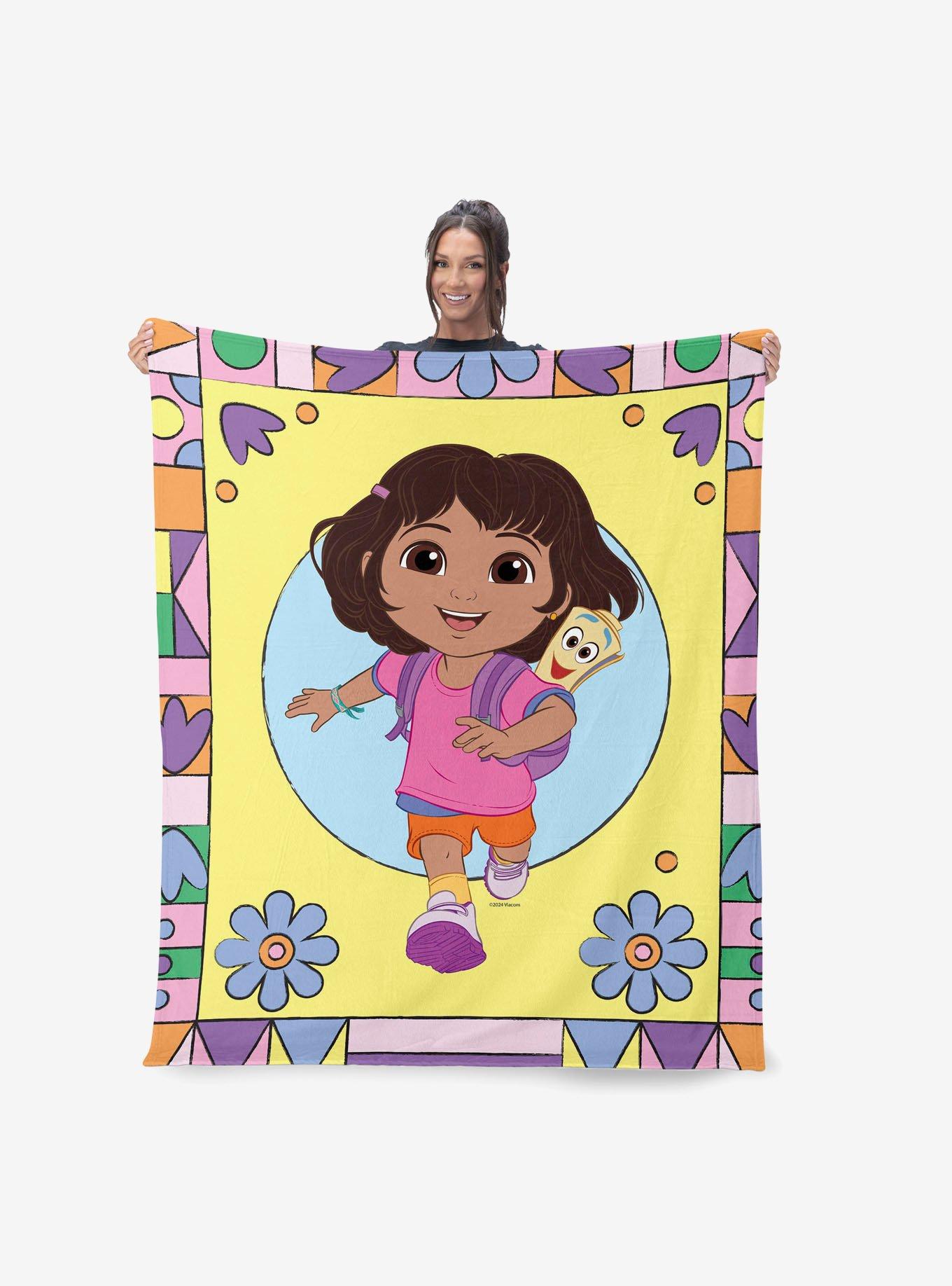 Dora The Explorer Running Dora 40x50" Silk Touch Throw Blanket, , hi-res
