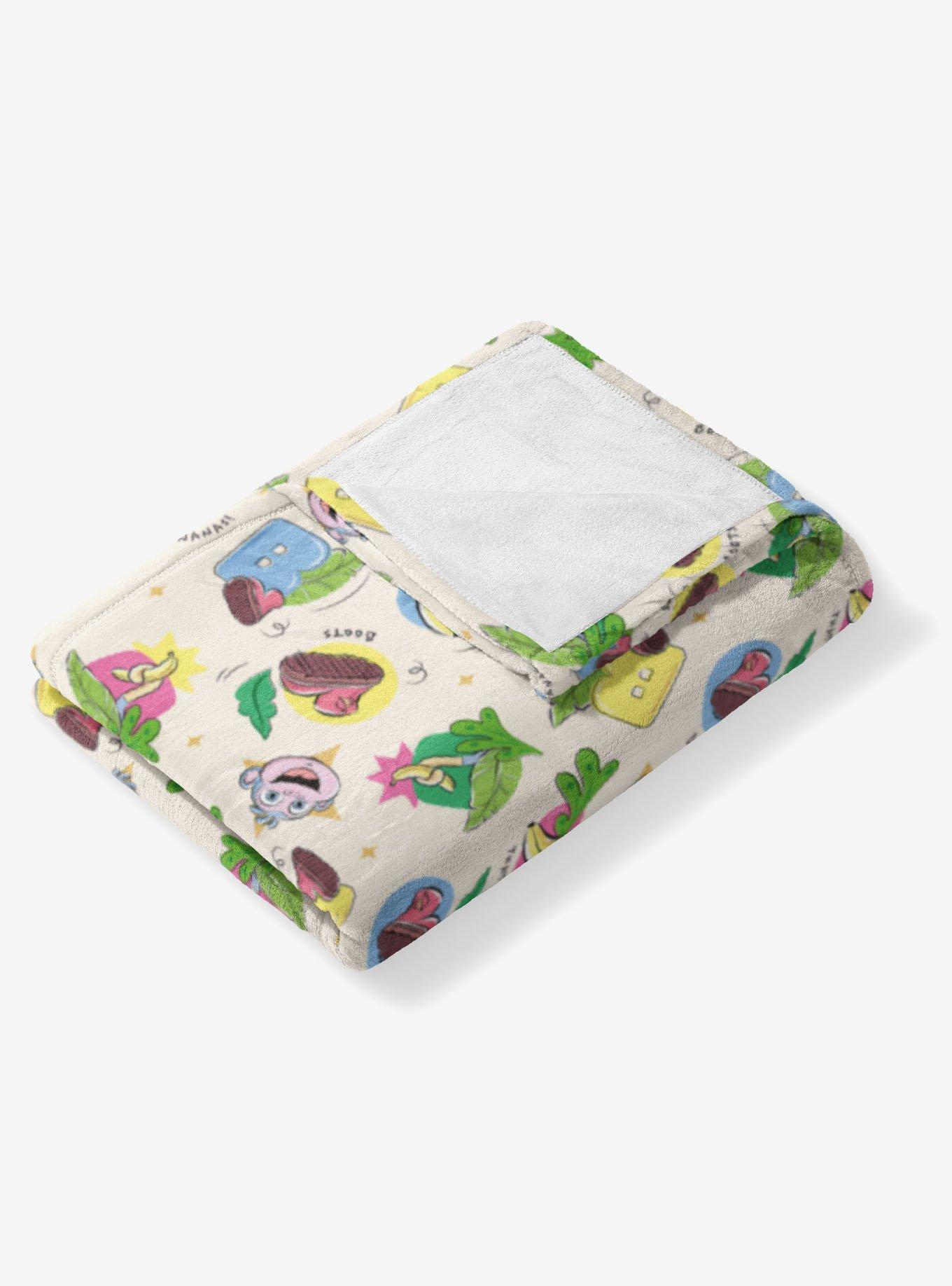 Dora The Explorer Boots Pattern 40x50" Silk Touch Throw Blanket, , alternate