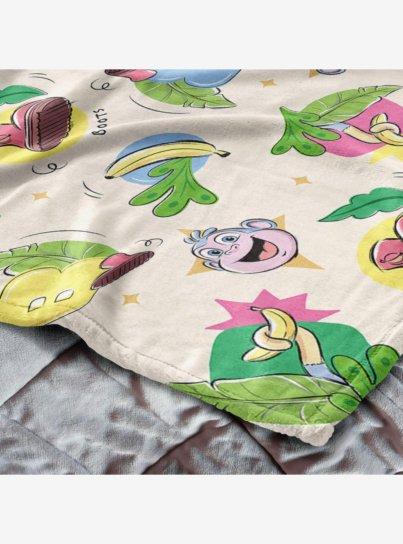 Dora The Explorer Boots Pattern 40x50" Silk Touch Throw Blanket, , alternate