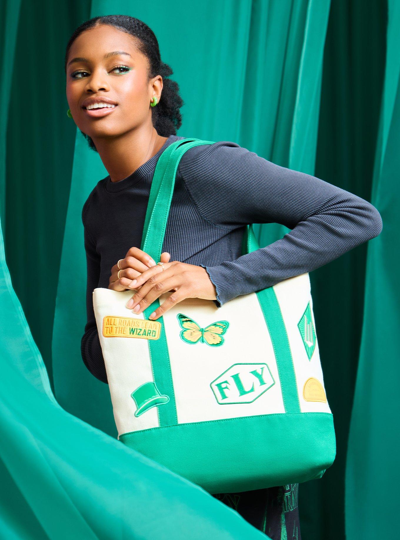 Wicked Icon Patches Canvas Tote Bag - BoxLunch Exclusive, , hi-res