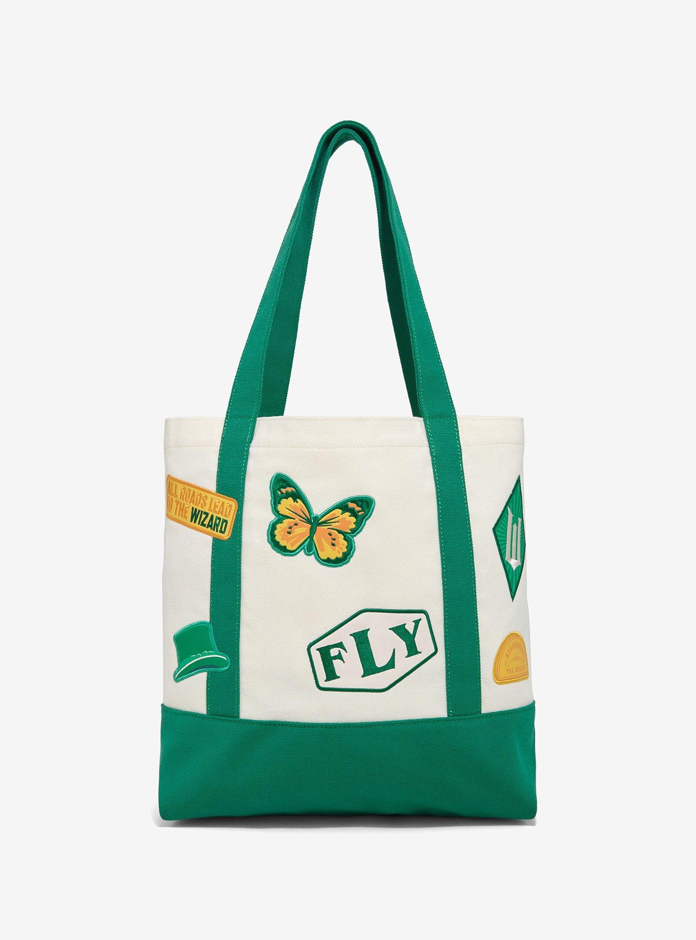 Wicked Icon Patches Canvas Tote Bag - BoxLunch Exclusive, , alternate