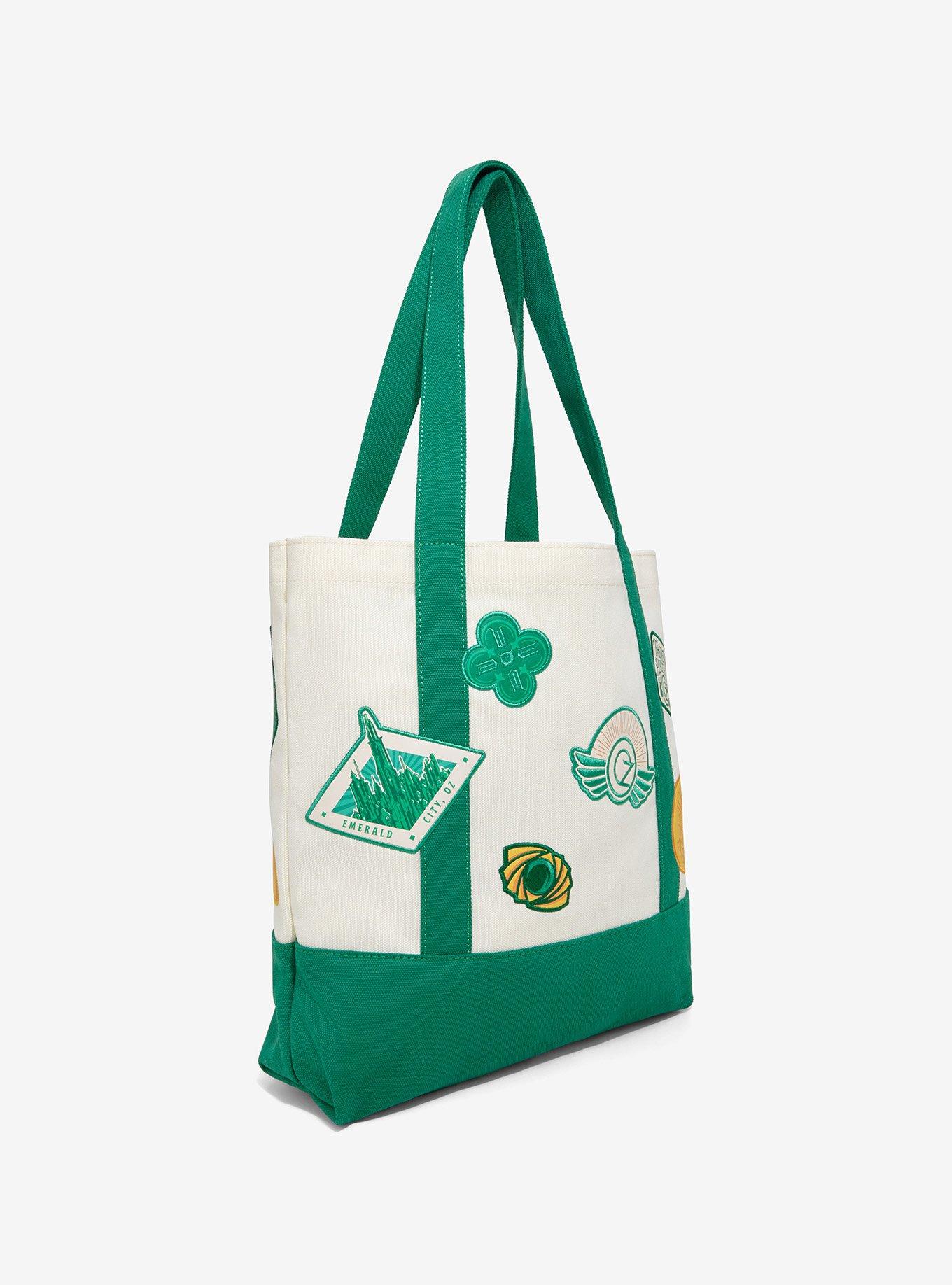 Wicked Icon Patches Canvas Tote Bag - BoxLunch Exclusive, , alternate