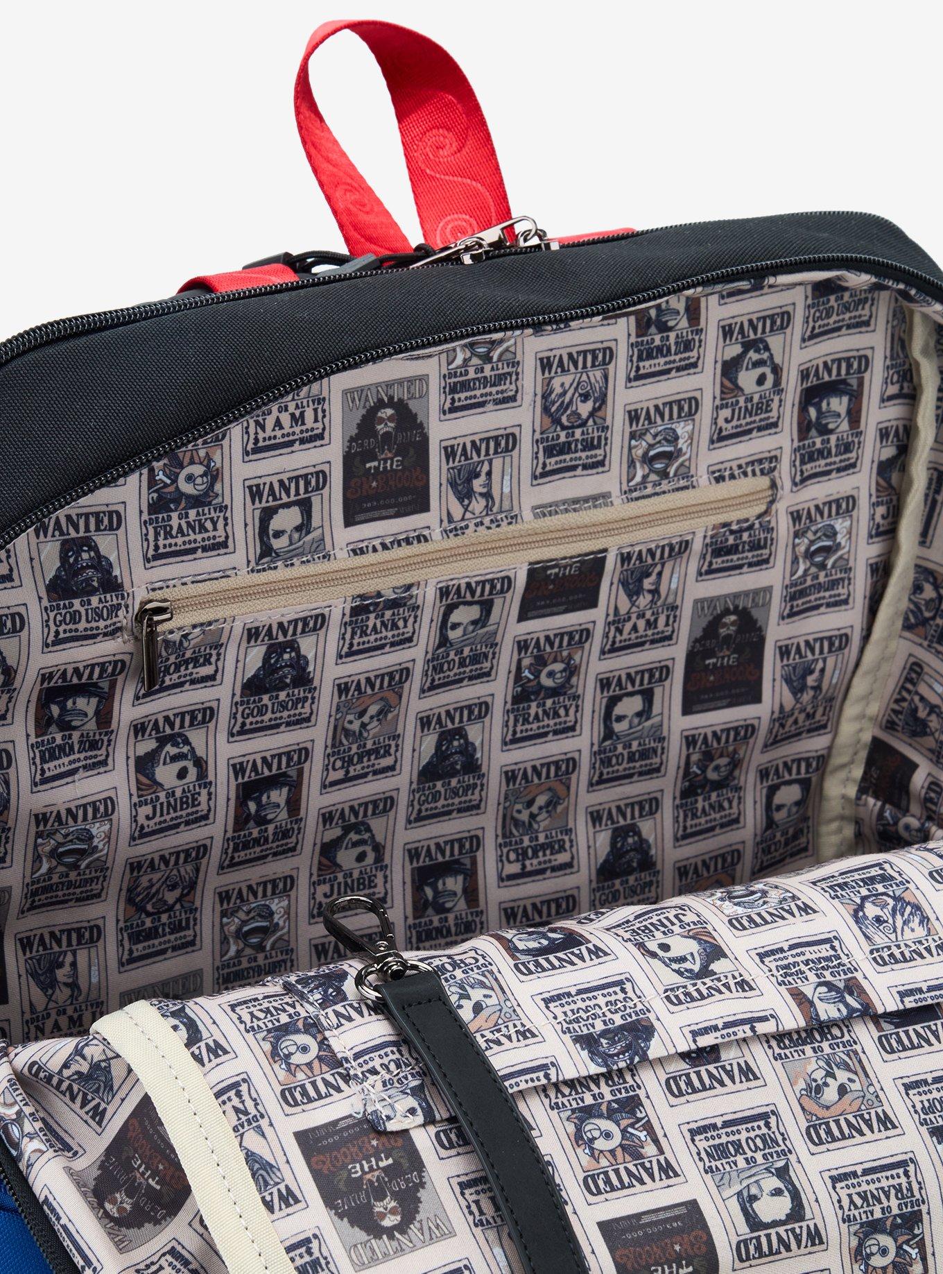 One Piece Straw Hat Crew Jolly Roger Multi-Pocket Backpack - BoxLunch Exclusive, , alternate