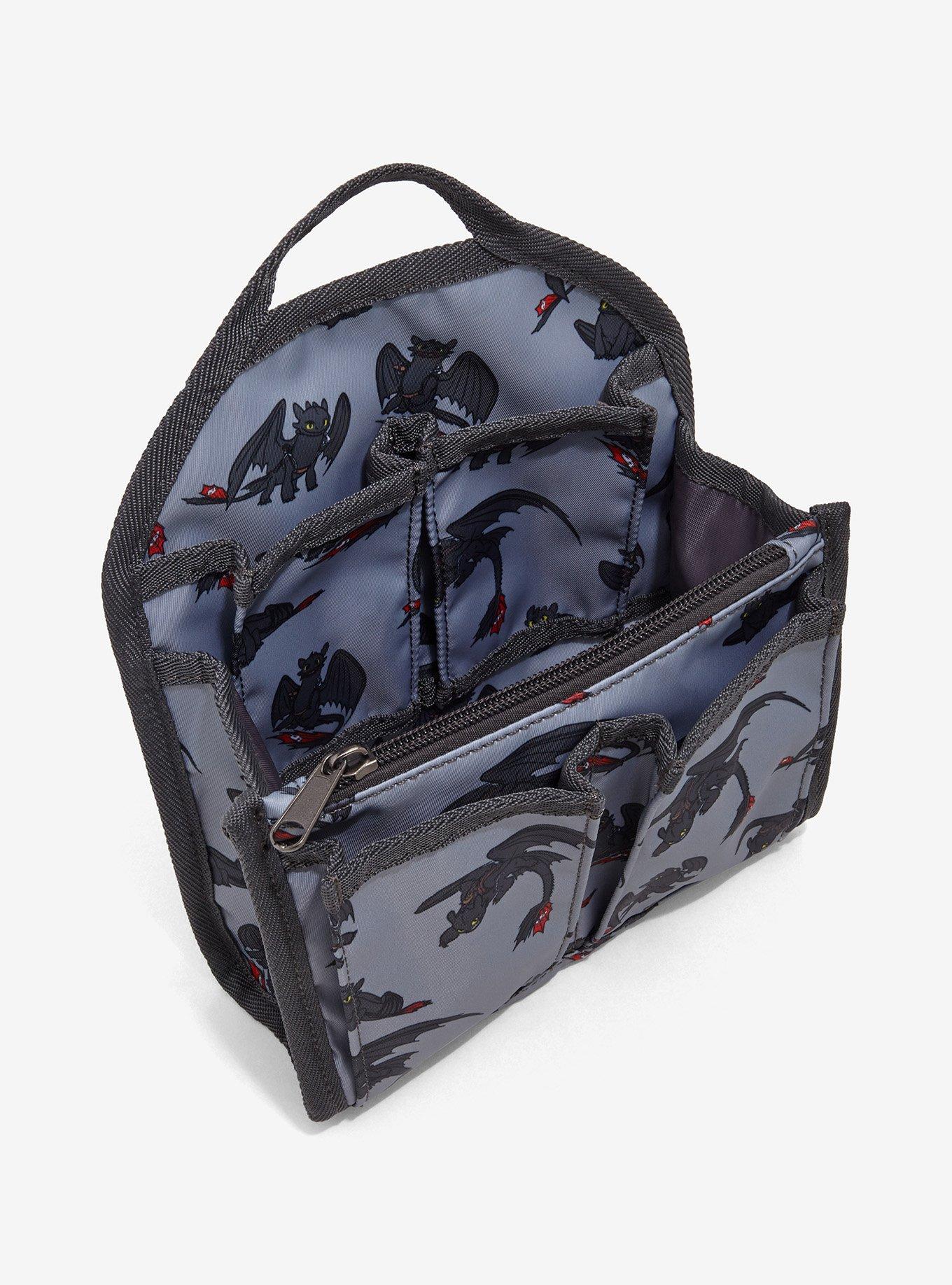 DreamWorks How To Train Your Dragon Toothless Allover Print Mini Backpack Organizer - BoxLunch Exclusive, , alternate