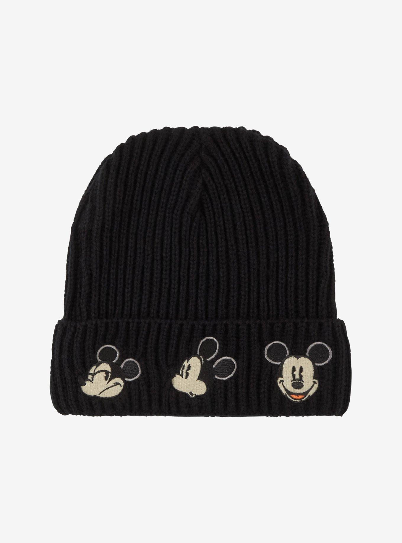 Disney Mickey Mouse Expressions Embroidered Beanie - BoxLunch Exclusive, , hi-res