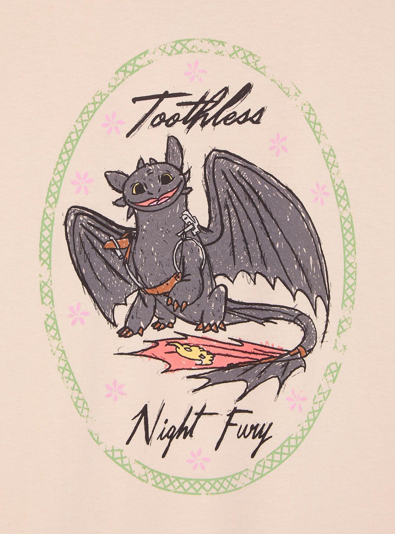 DreamWorks How To Train Your Dragon Toothless Doodle Portrait Women's T-Shirt - BoxLunch Exclusive, , hi-res