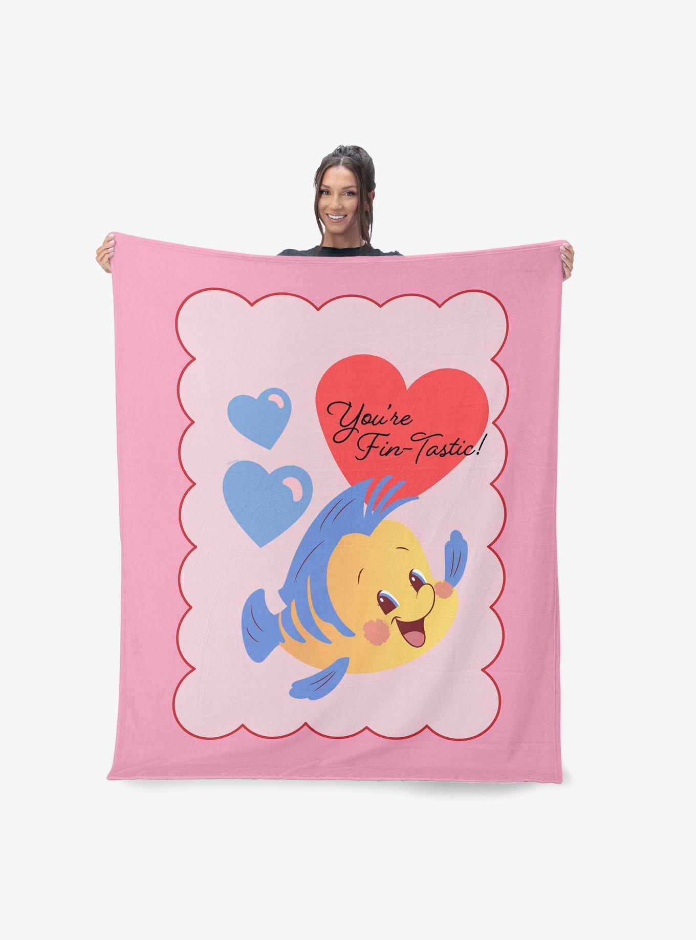 Disney The Little Mermaid Fintastic Flounder Silk Touch Throw Blanket, , alternate