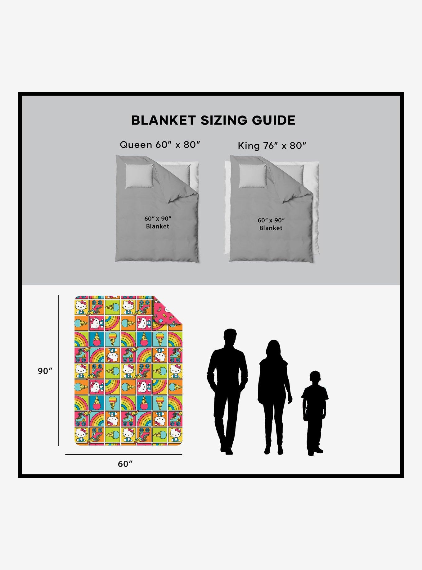 Hello Kitty Rainbow Red Twin Quilted Blanket, , alternate