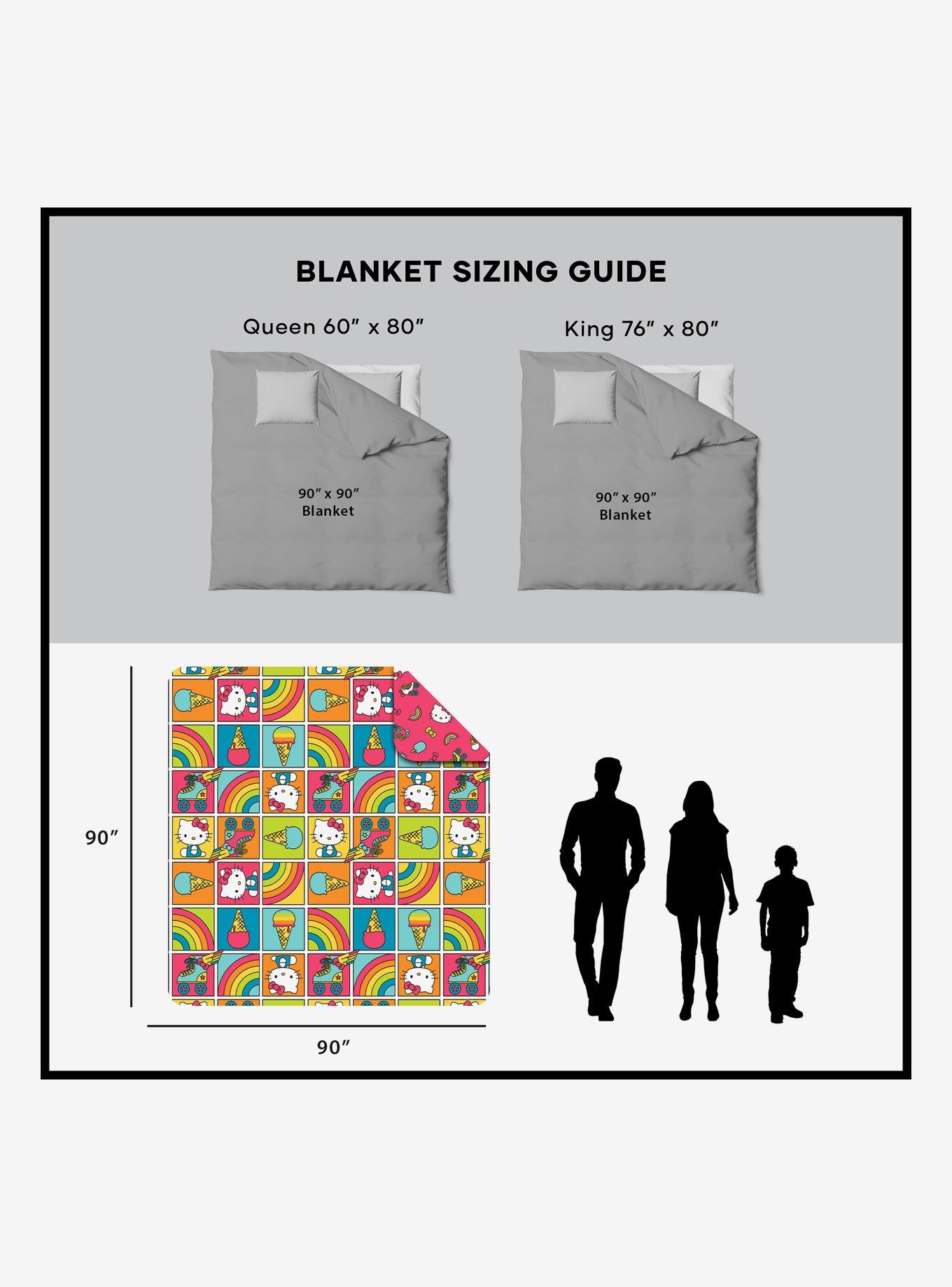 Hello Kitty Rainbow Red Full/Queen Quilted Blanket, , alternate