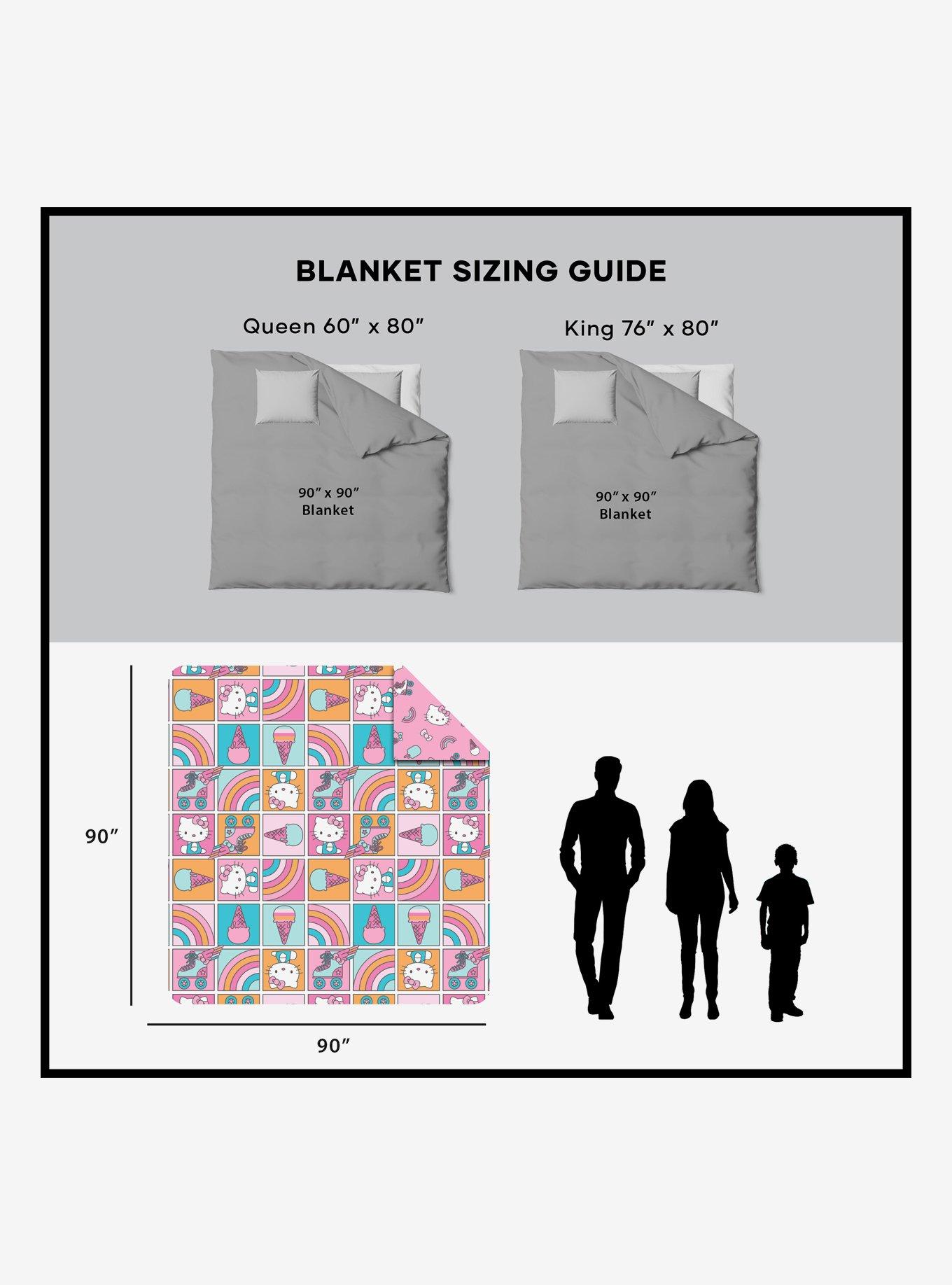 Hello Kitty Rainbow Pink Full/Queen Quilted Blanket, , alternate