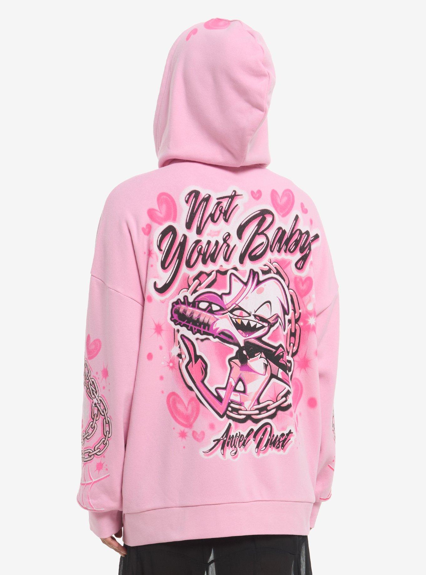 Hazbin Hotel Angel Dust Graffiti Oversized Hoodie, , hi-res