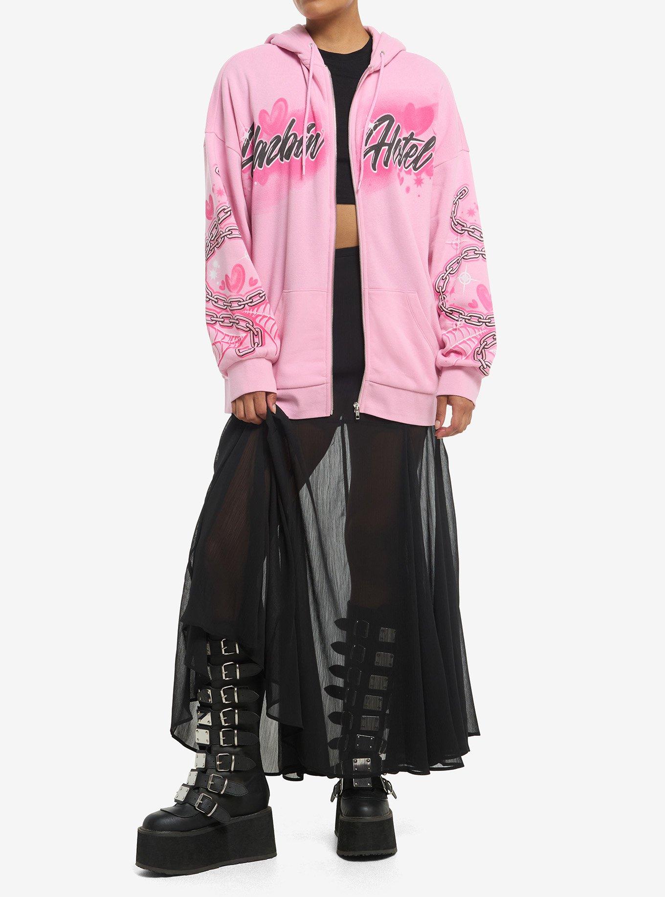Hazbin Hotel Angel Dust Graffiti Oversized Hoodie, MULTI, alternate
