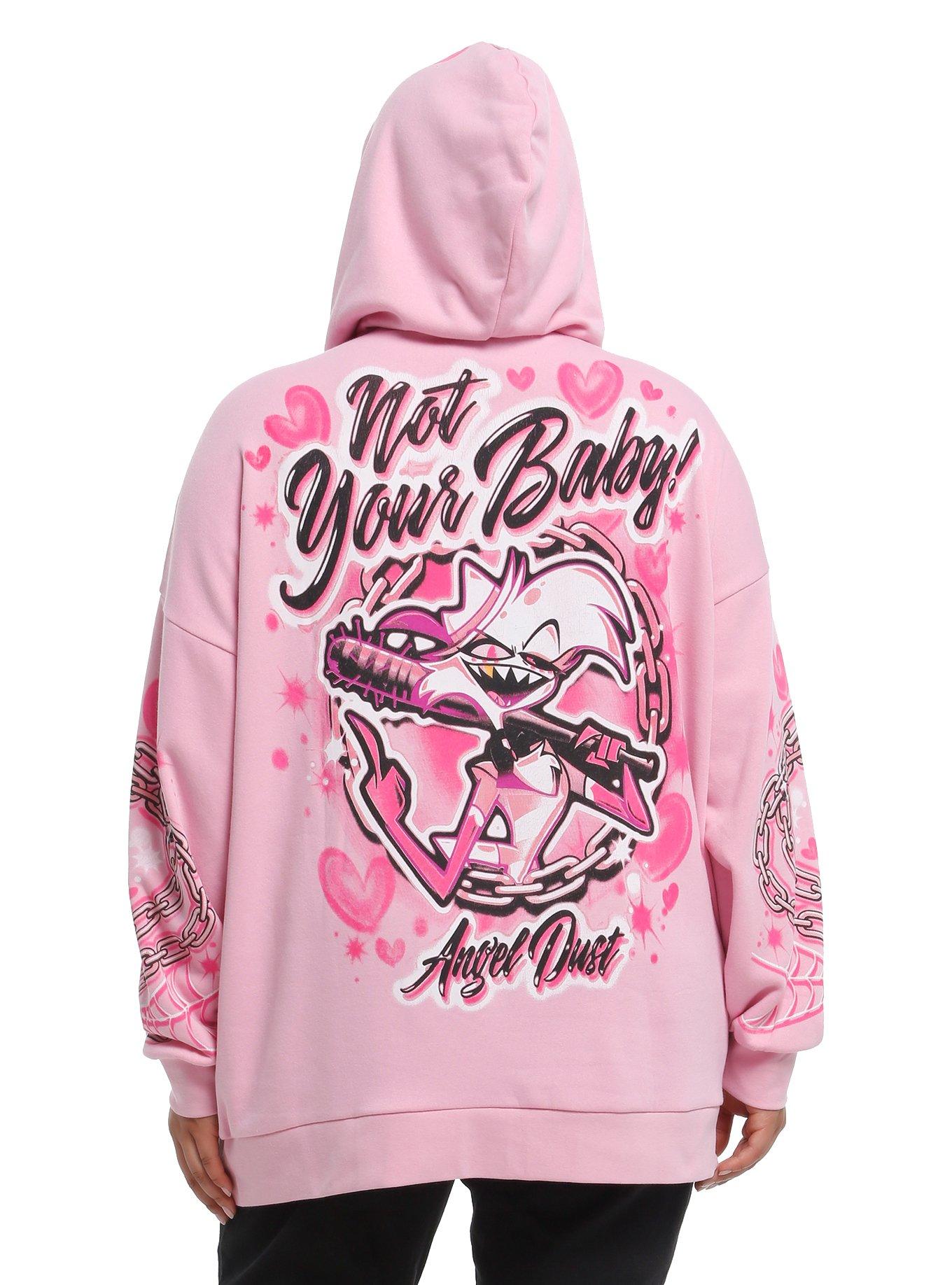 Hazbin Hotel Angel Dust Graffiti Oversized Hoodie Plus Size, , hi-res