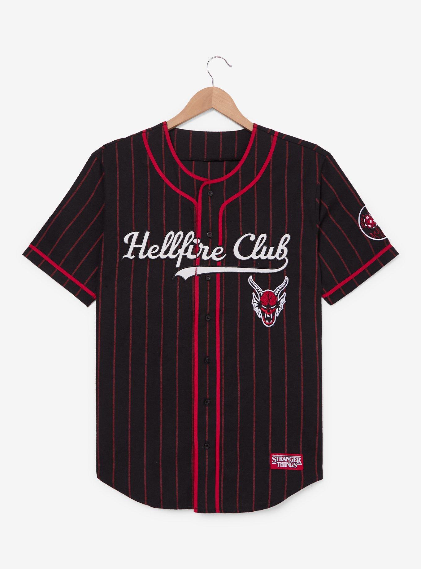 Stranger Things Hellfire Club Striped Baseball Jersey - BoxLunch Exclusive, , hi-res