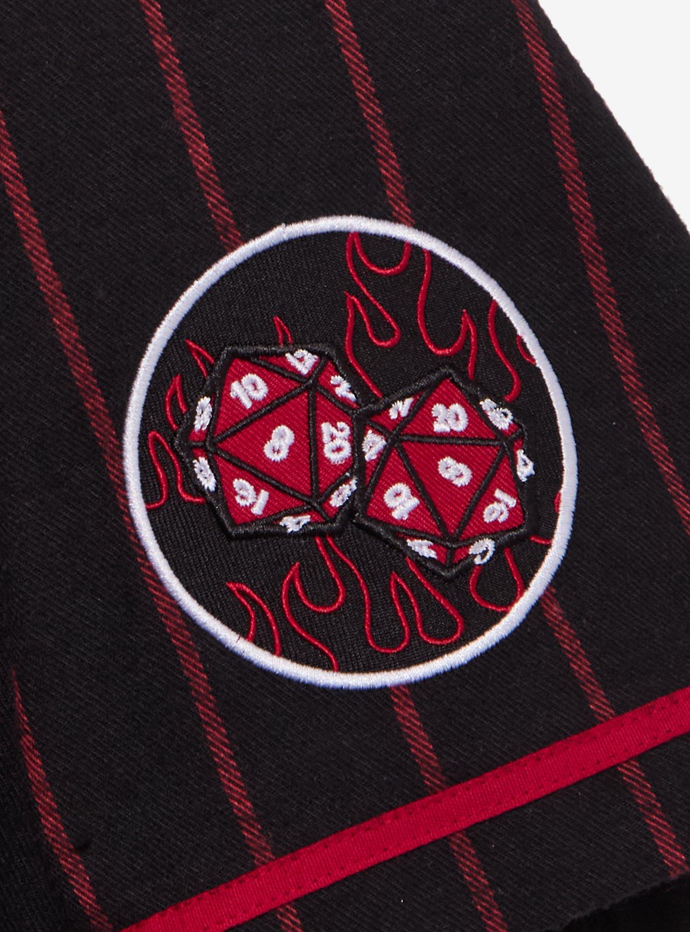 Stranger Things Hellfire Club Striped Baseball Jersey - BoxLunch Exclusive, BLACK, alternate