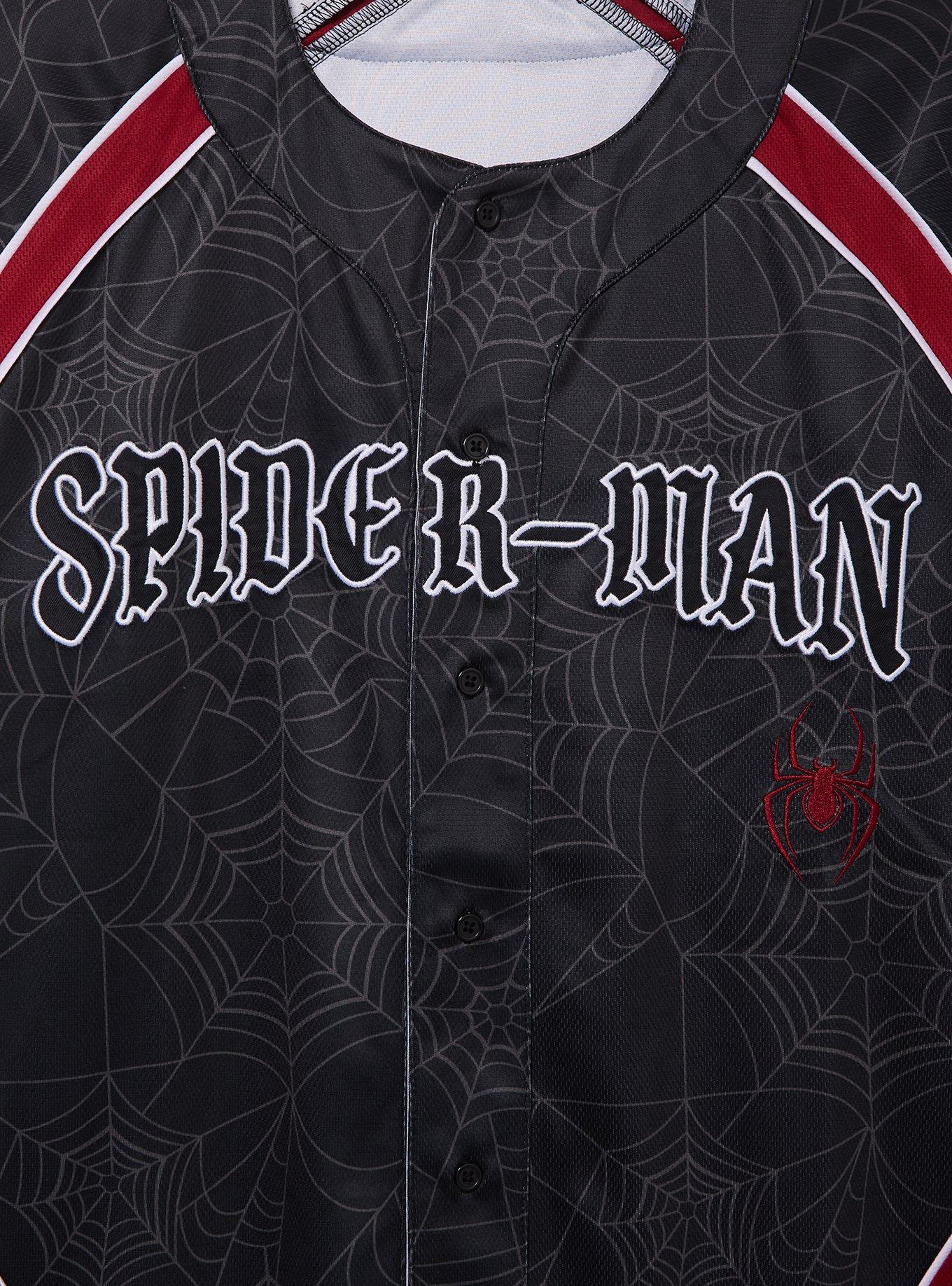 Marvel Spider-Man Miles Morales Baseball Jersey - BoxLunch Exclusive, BLACK, alternate