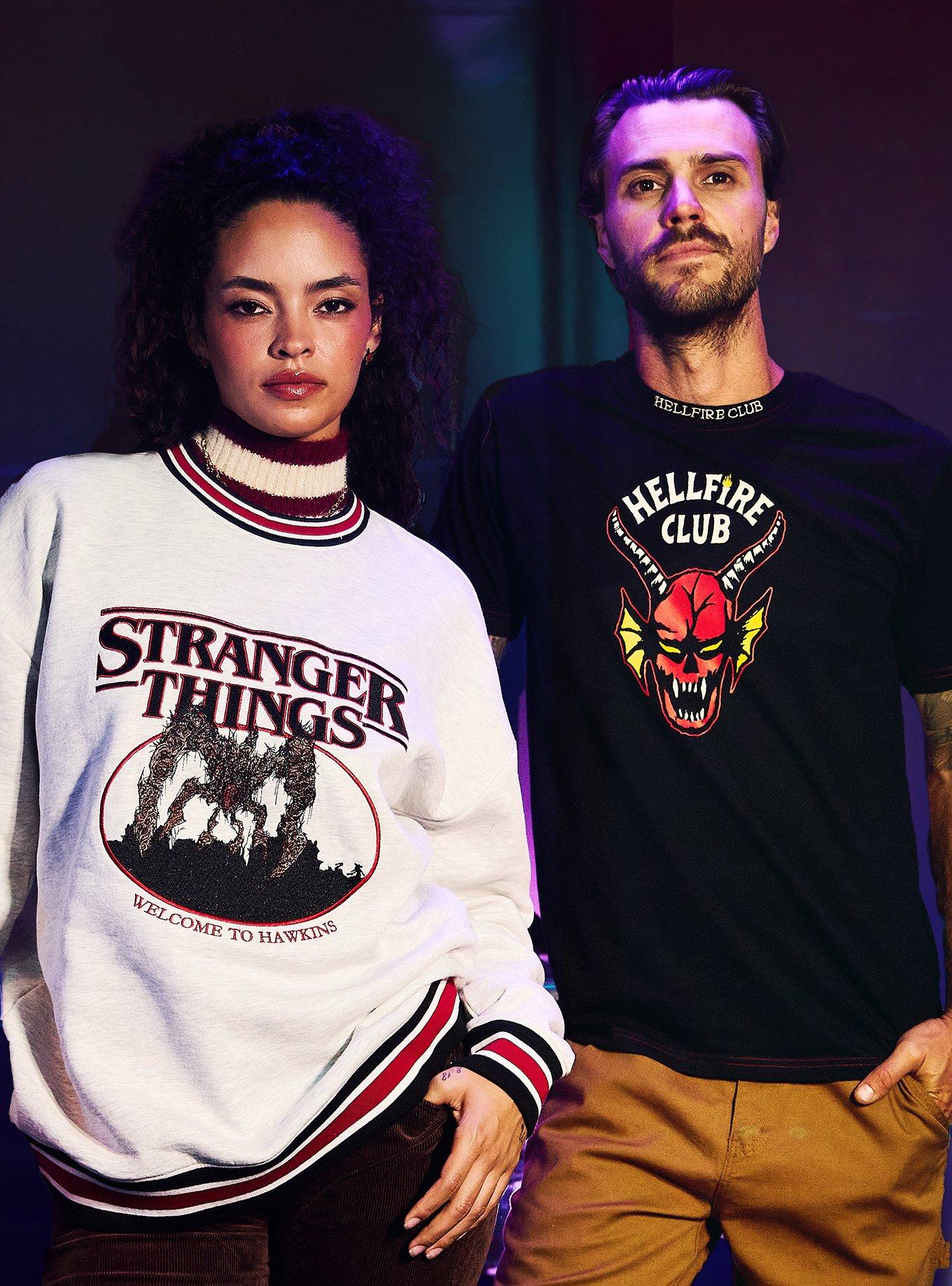 Stranger Things Mind Flayer Women's Crewneck &mdash; BoxLunch Exclusive, HEATHER GREY, alternate