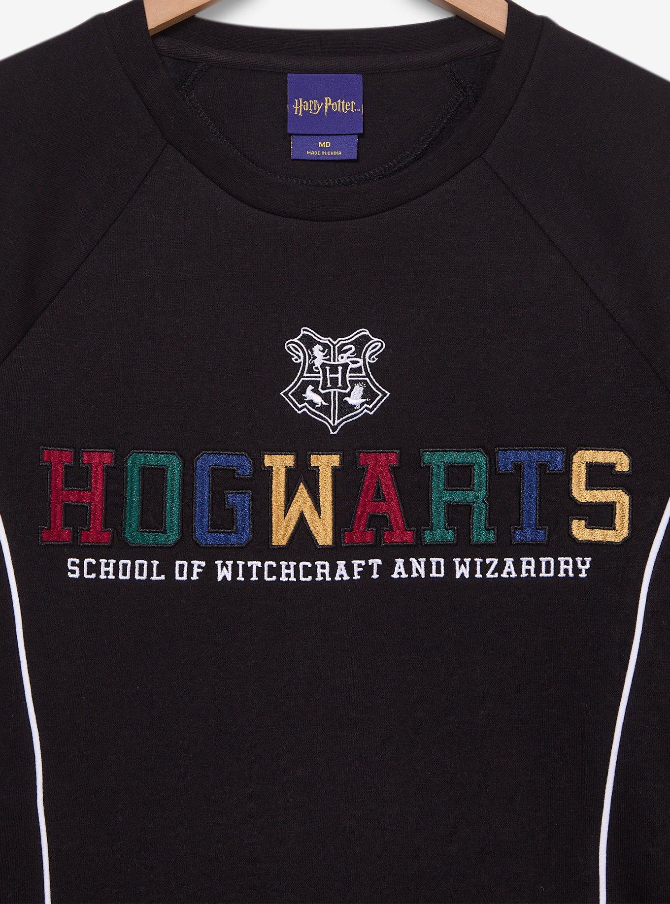 Harry Potter Hogwarts Multi-Color Title Crewneck - BoxLunch Exclusive, BLACK, alternate