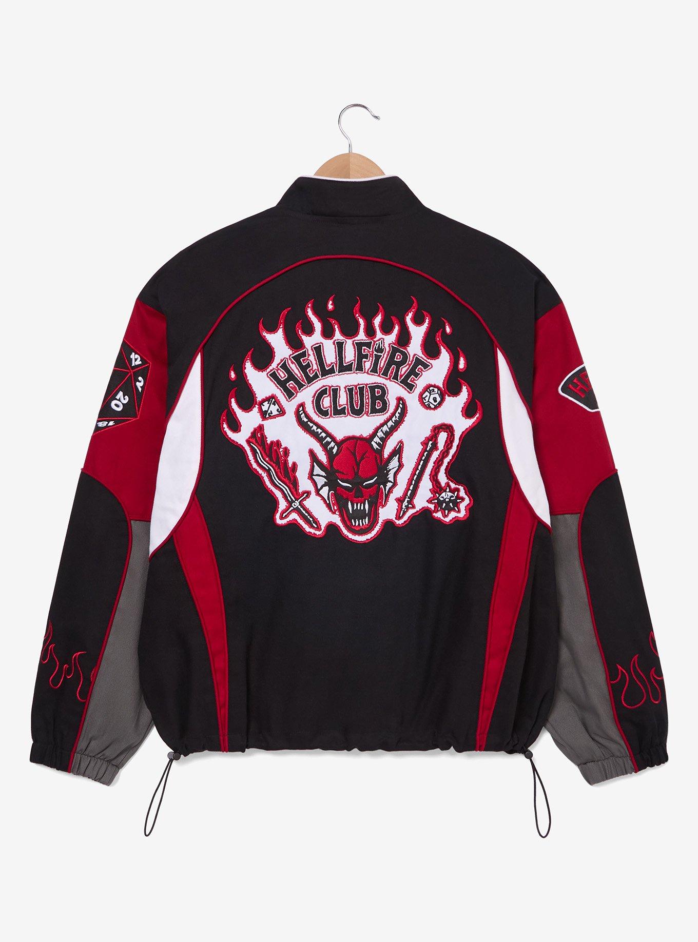 Stranger Things Hellfire Club Moto Jacket - BoxLunch Exclusive, BLACK, alternate