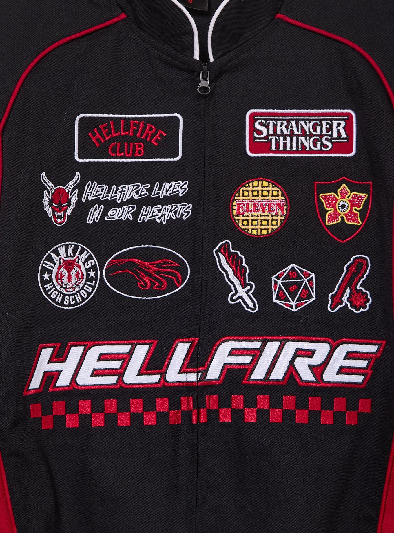 Stranger Things Hellfire Club Moto Jacket - BoxLunch Exclusive, BLACK, alternate