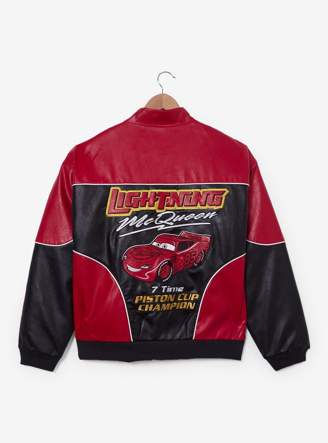 Disney Pixar Cars Lightning McQueen Faux Leather Racing Jacket - BoxLunch Exclusive, , hi-res